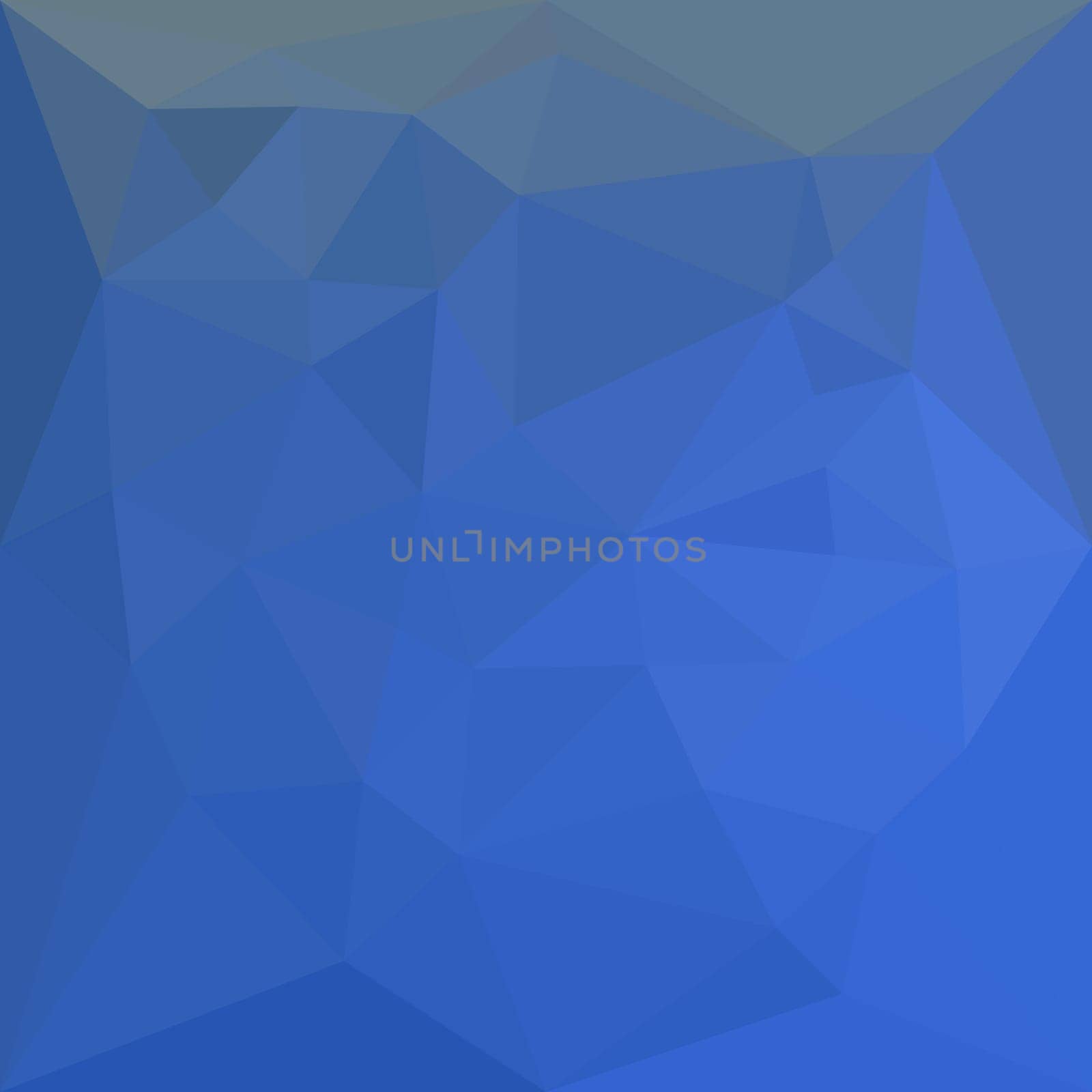 Low polygon style illustration of a deep skyblue abstract geometric background.