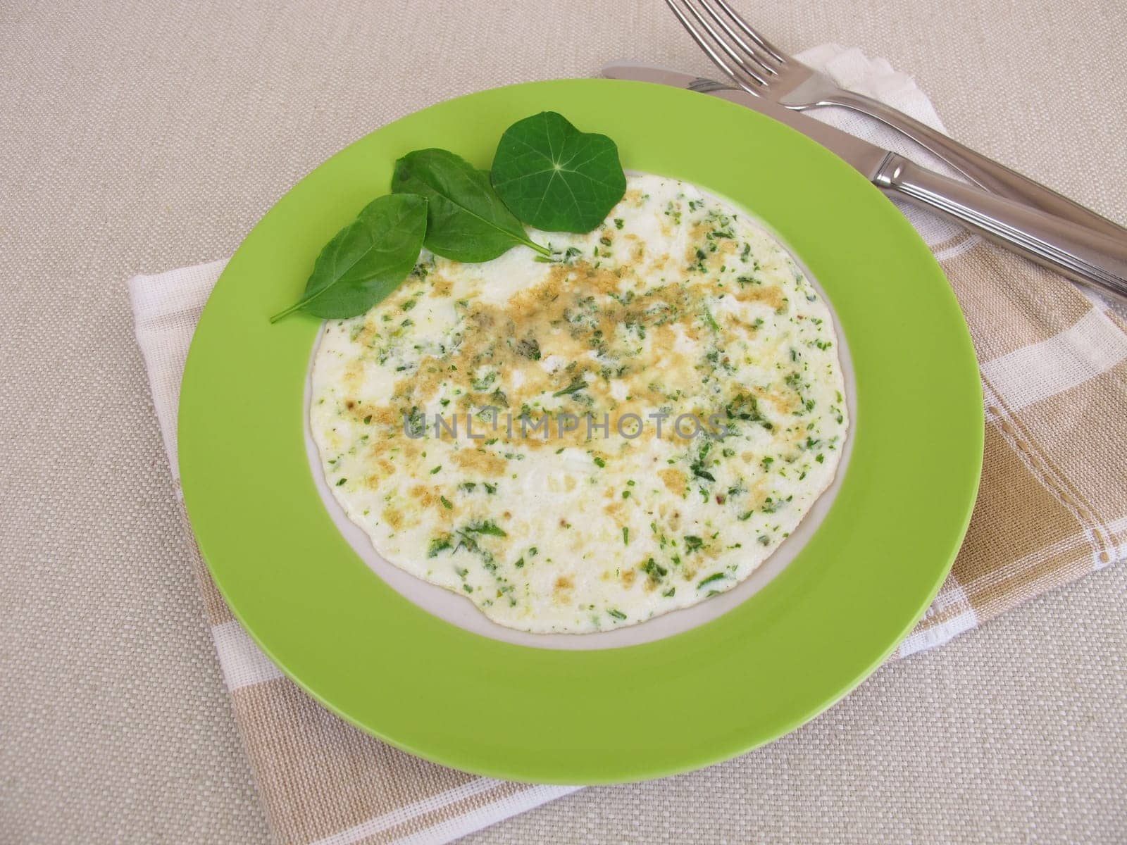 Protein omelette with fresh herbs