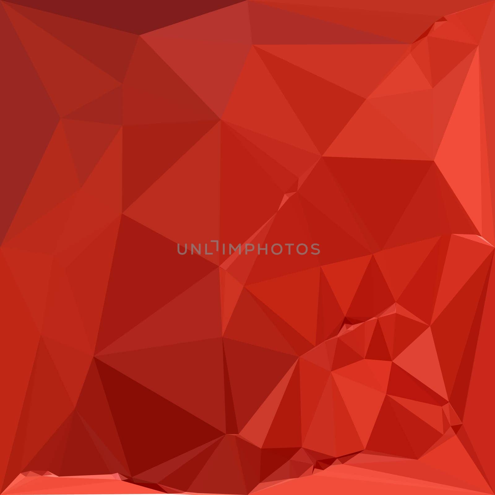 Low polygon style illustration of an american rose red abstract geometric background.