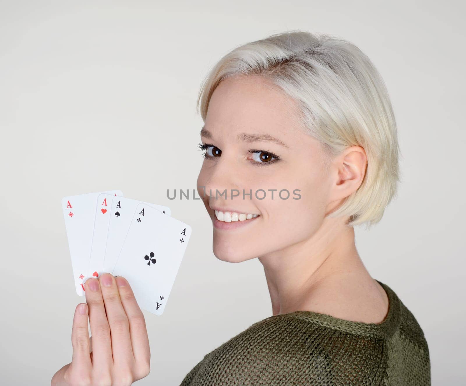 Woman with Aces