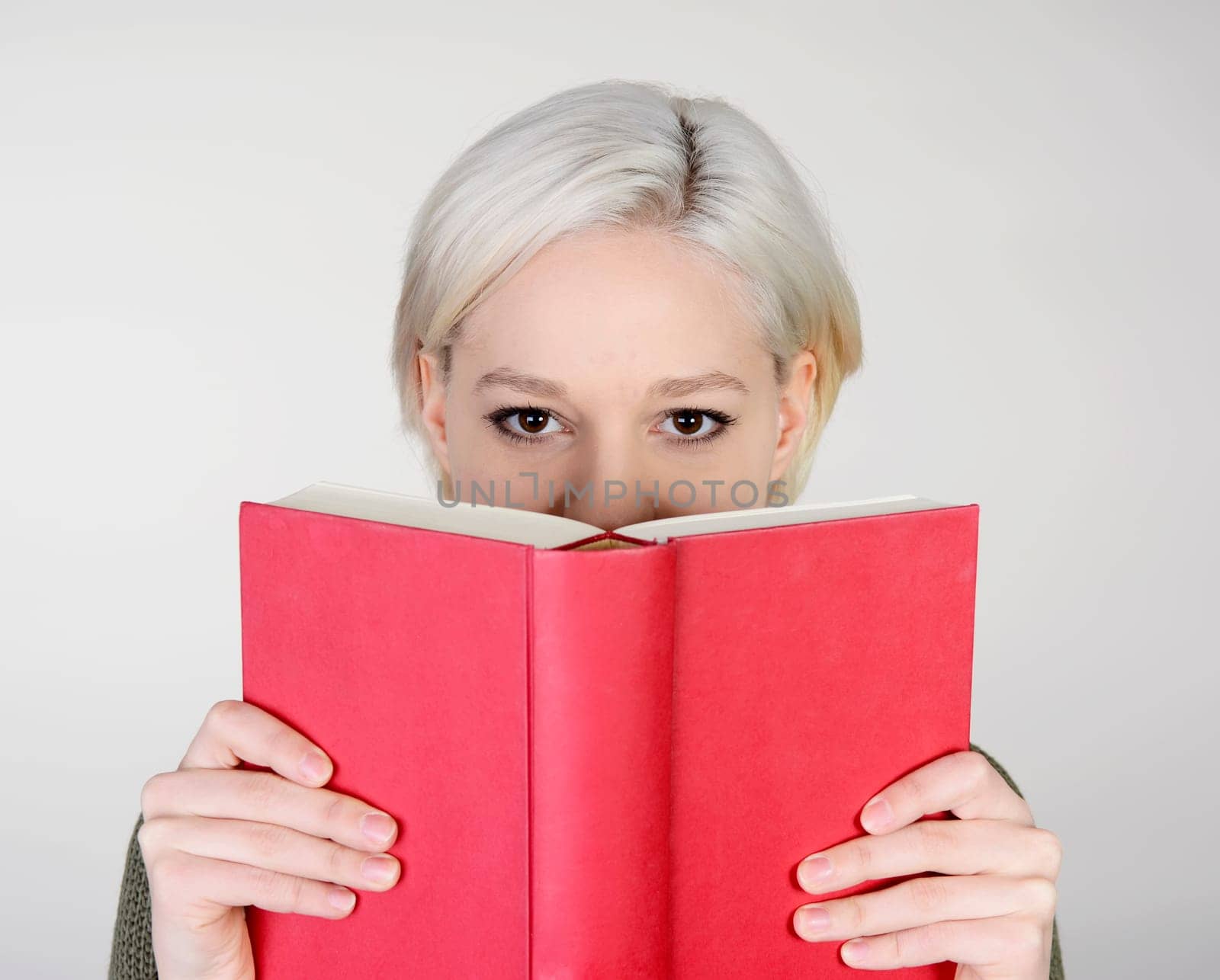 Woman reads book