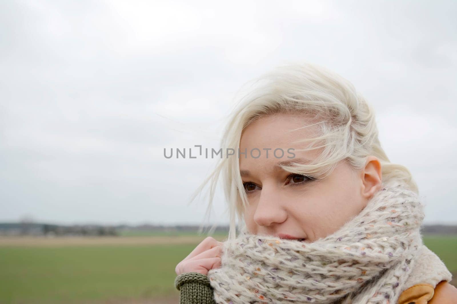 Woman with scarf