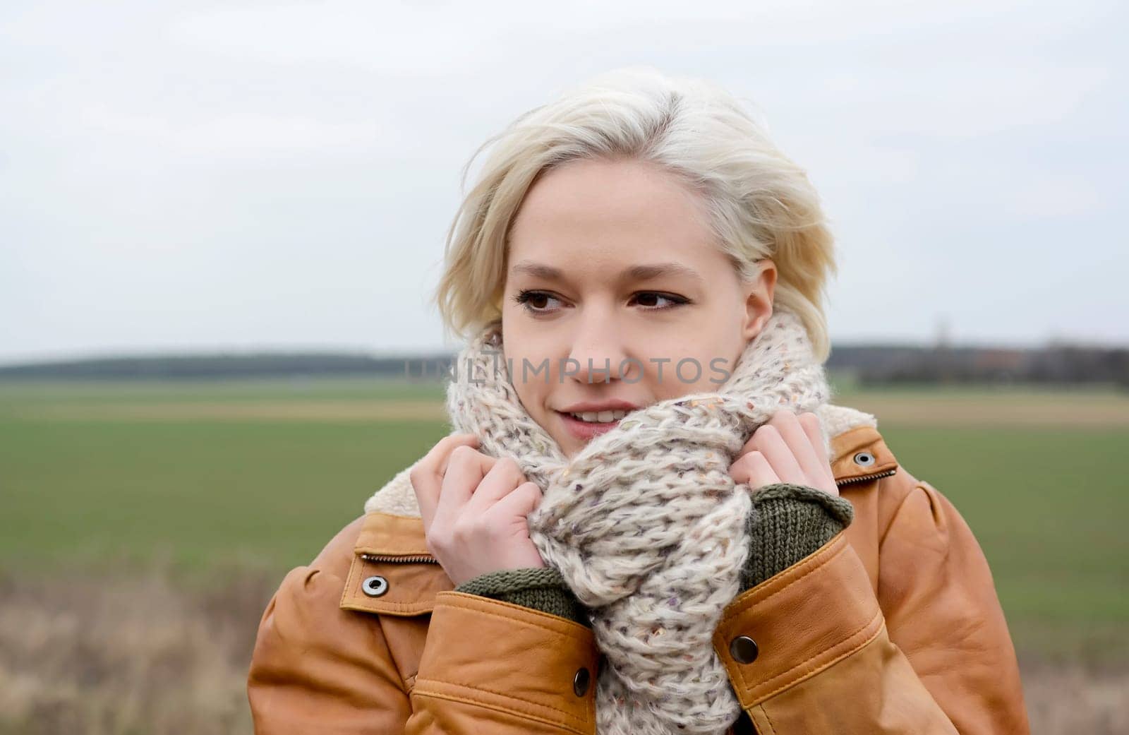 Woman with scarf