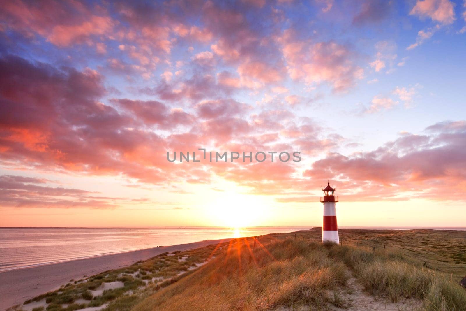 Lighthouse Sylt at sunrise