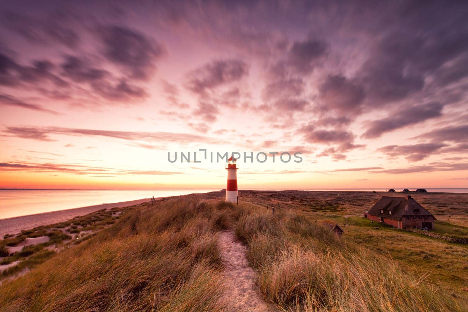 Lighthouse Sylt at sunrise