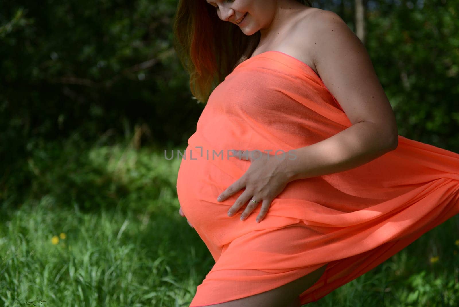 Teenage pretty pregnant woman