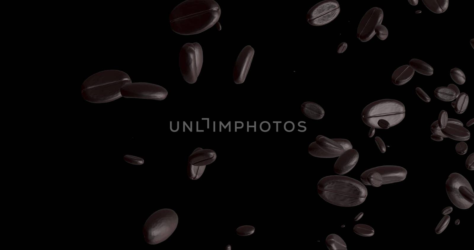The 3d rendering roasted coffee beans, can be used as a background