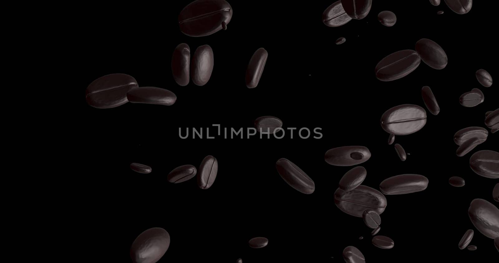 The 3d rendering roasted coffee beans, can be used as a background