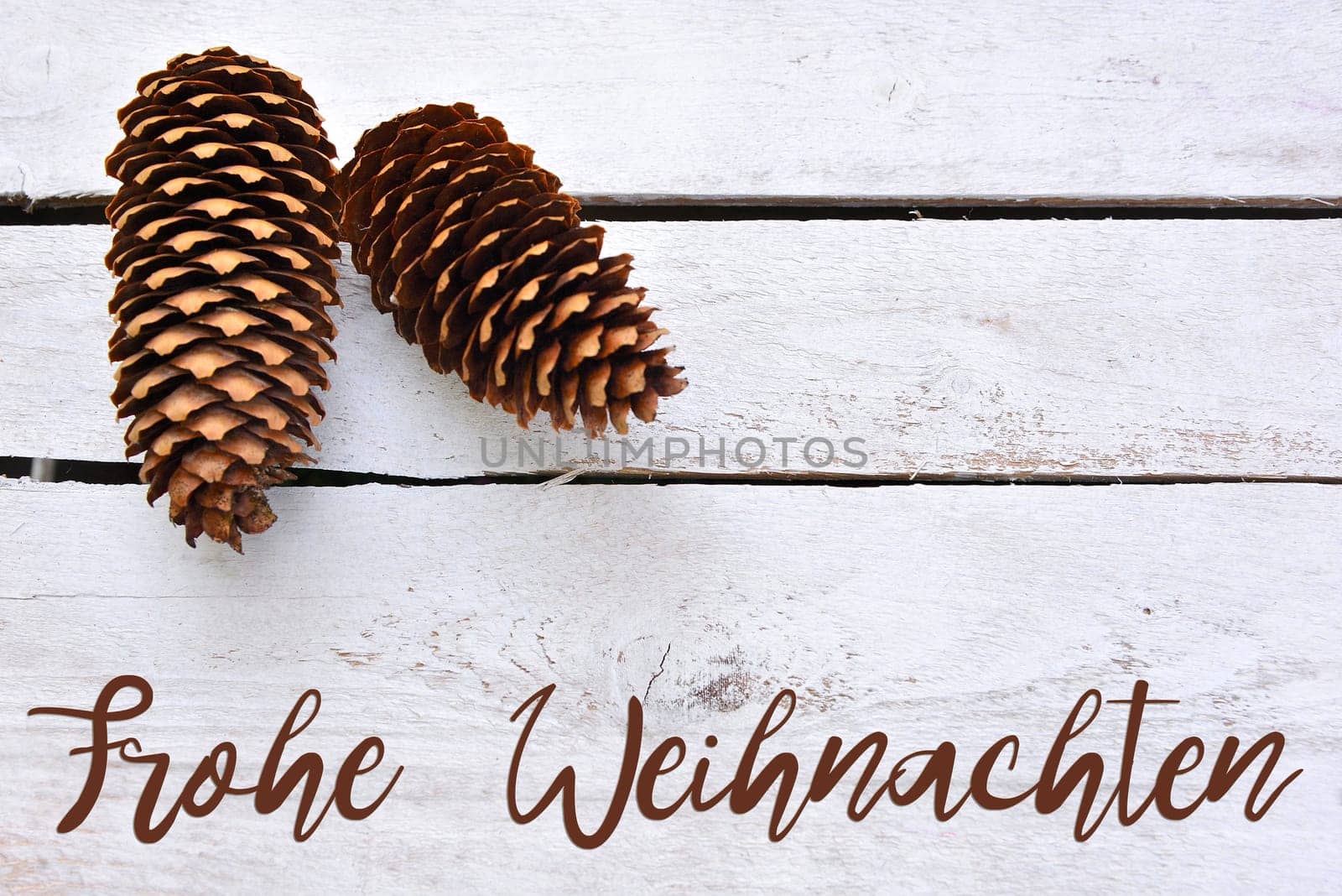 Merry Christmas Christmas Stars Natural Decoration on White Wood Background