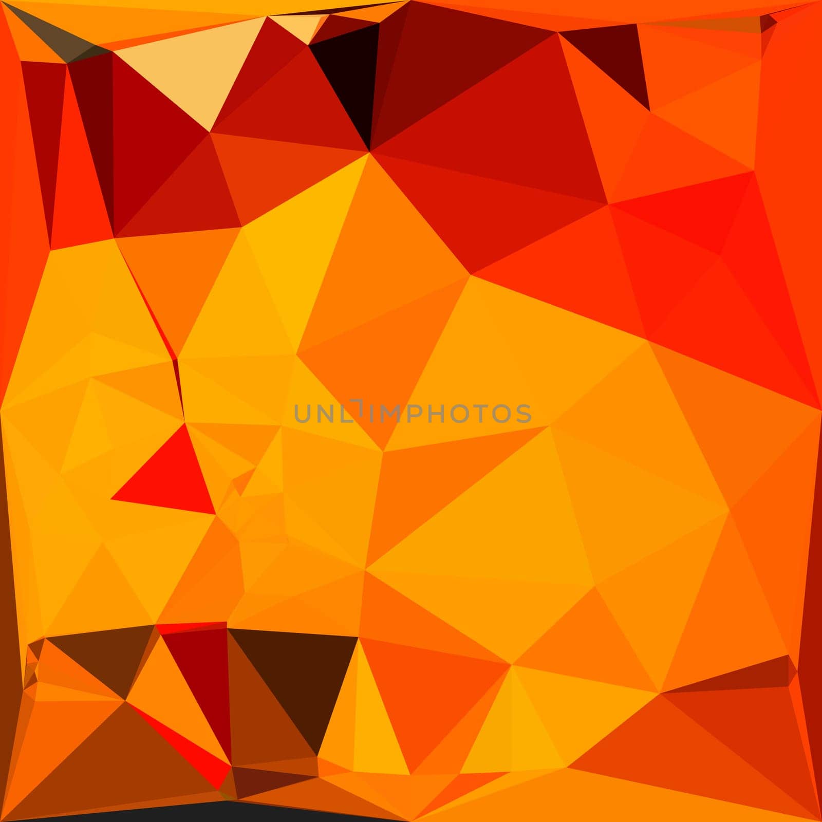 Low polygon style illustration of a cadmium yellow abstract geometric background.