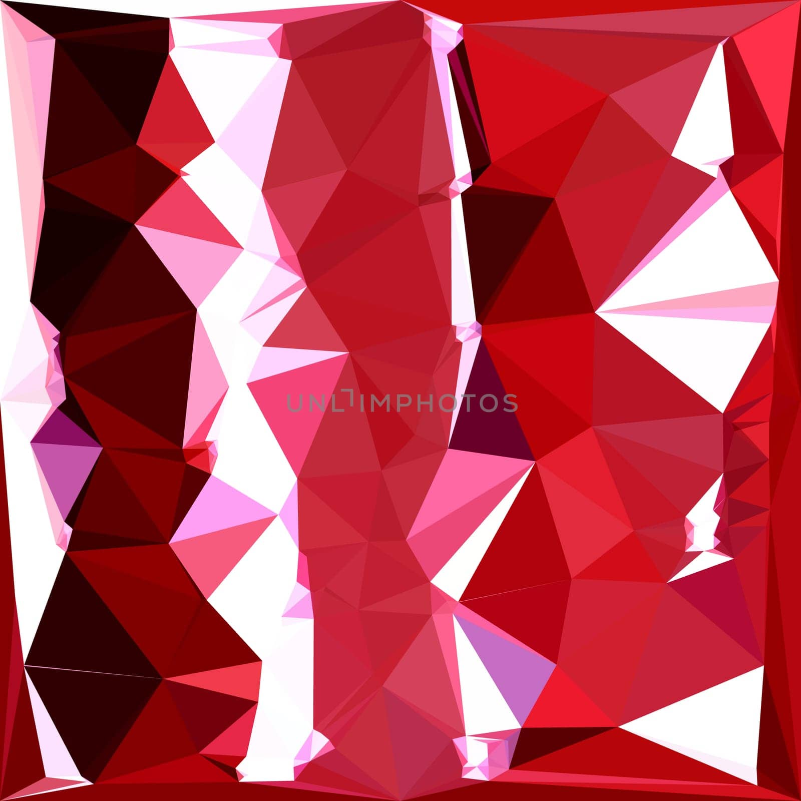 Low polygon style illustration of a barn red abstract geometric background.