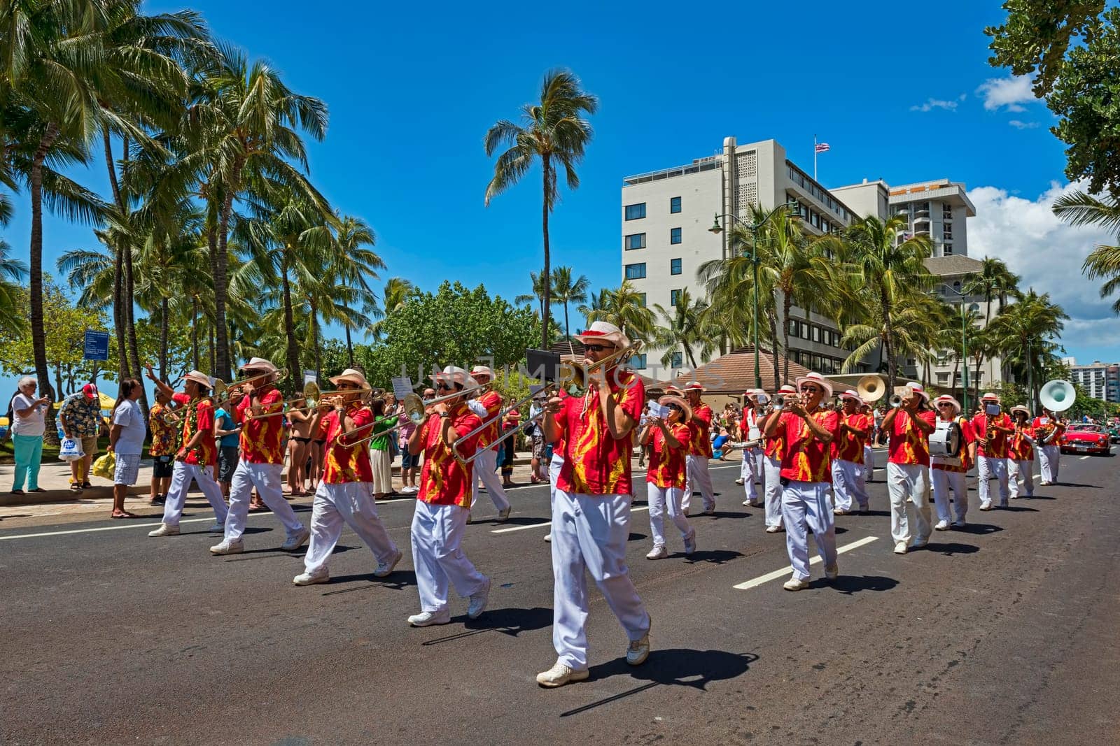 Royal Hawaiian Band on St. Patrick's Day,Honolulu,Oahu,Hawaii,Polynesia