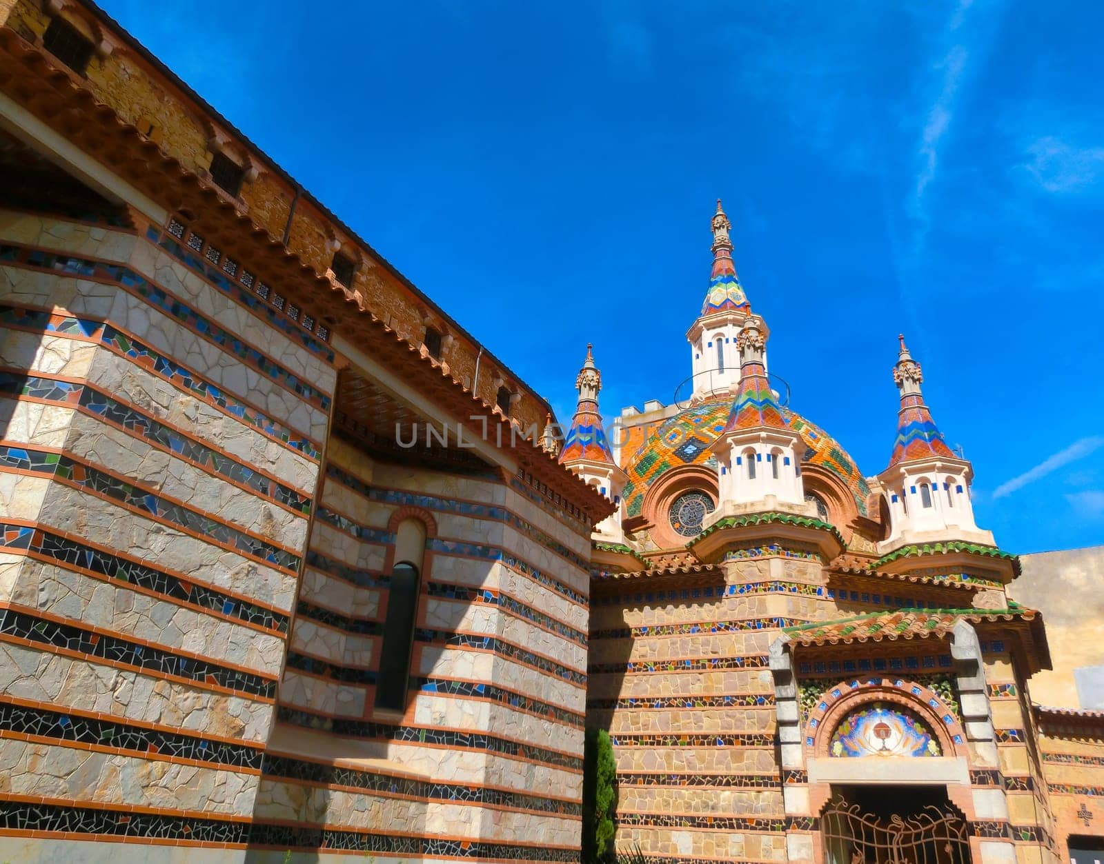 View of beautiful church Lloret de Mar, Catalonia, Spain.