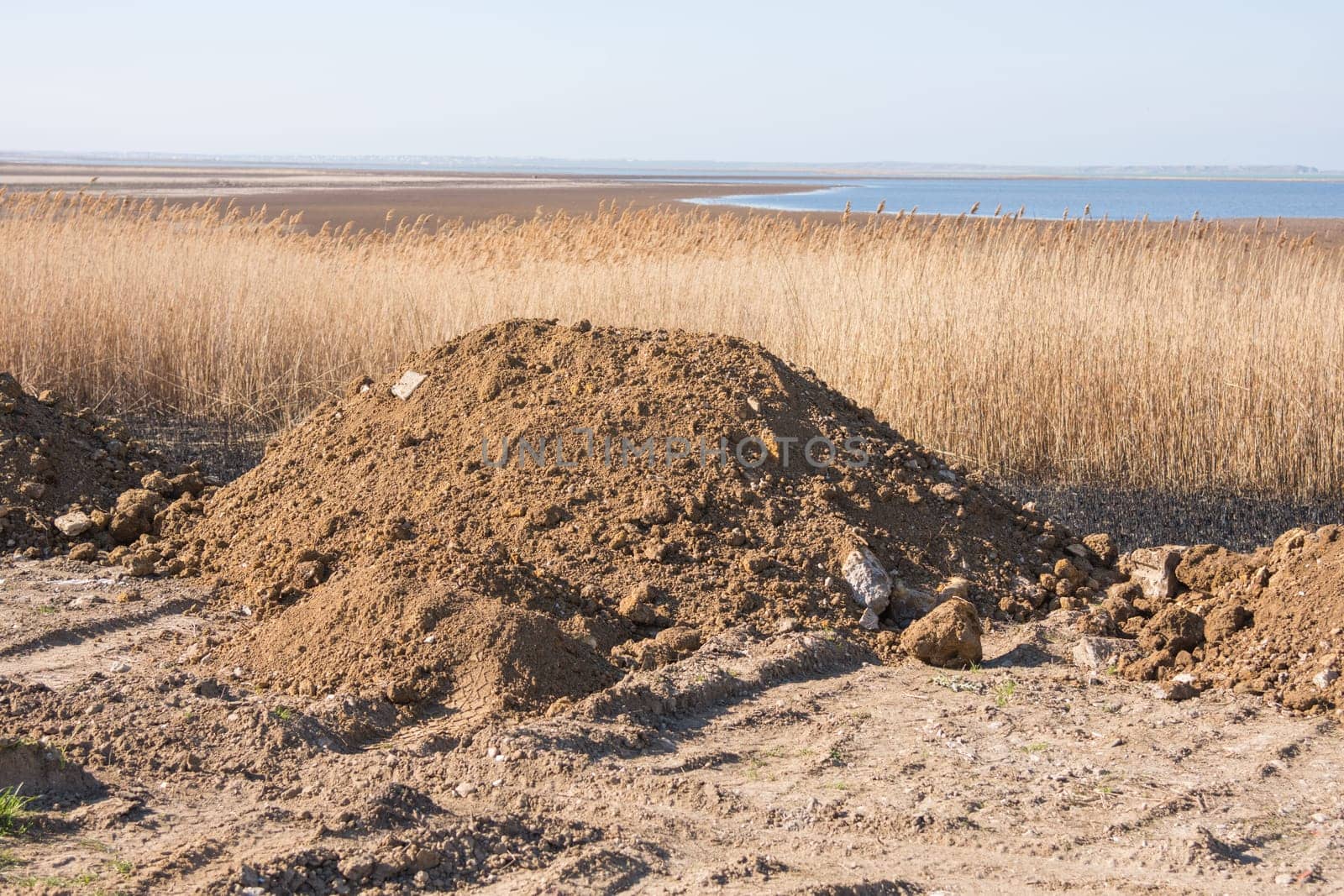 Pile of soil intended for sleep swamp