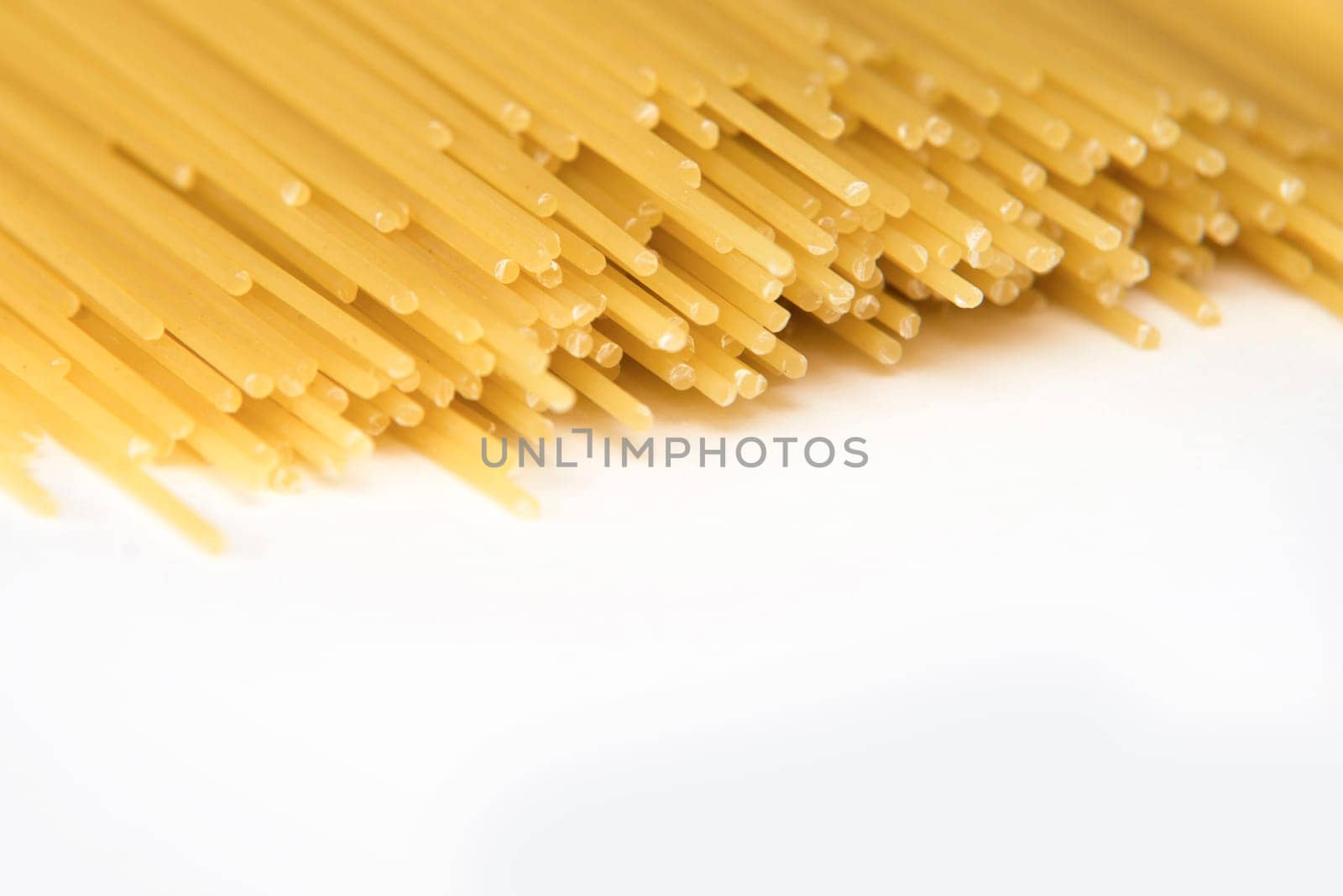 bunch of spaghetti on white background