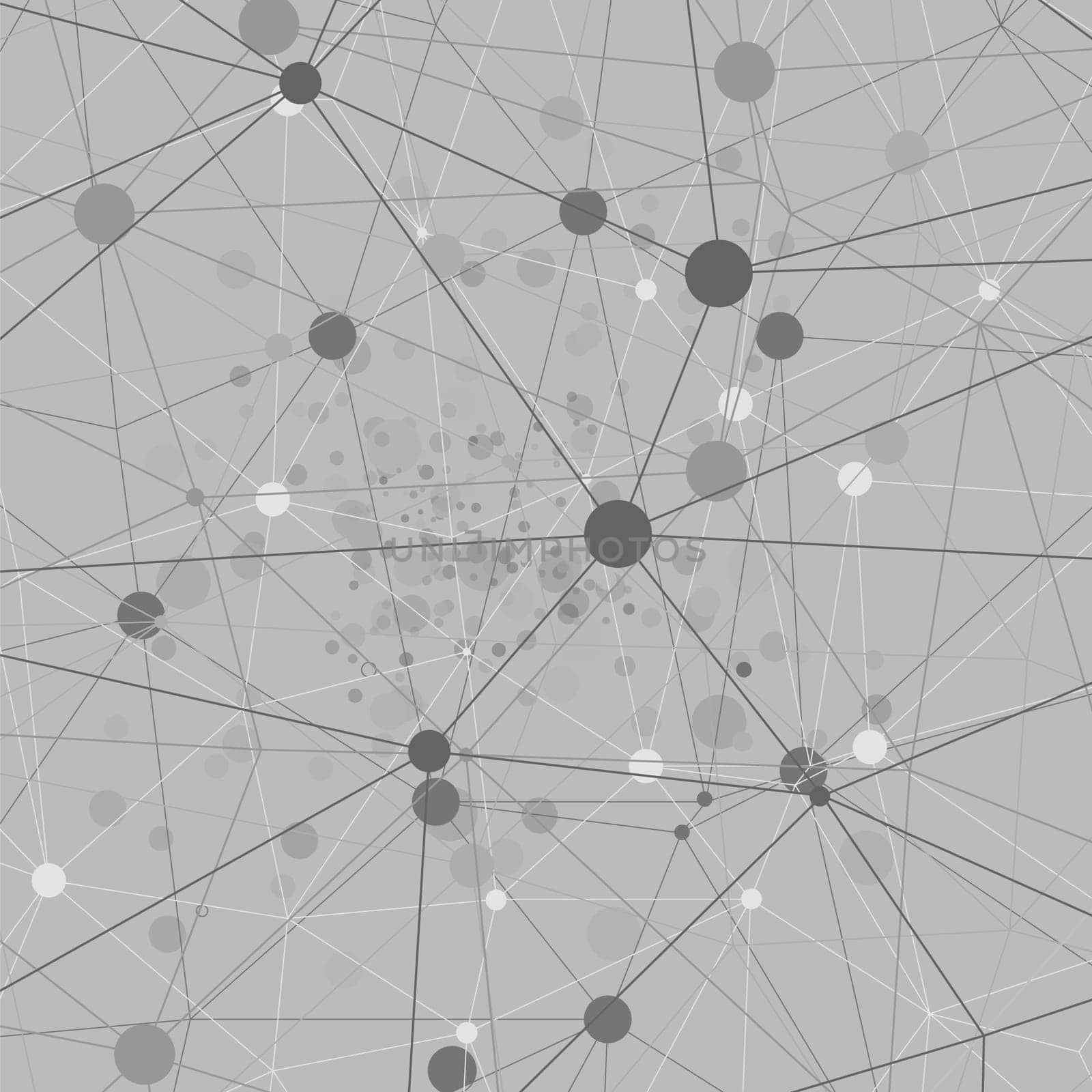 Technology Background with Particle, Molecule Structure. Genetic and Chemical Compounds. Communication Concept. Space and Constellations.