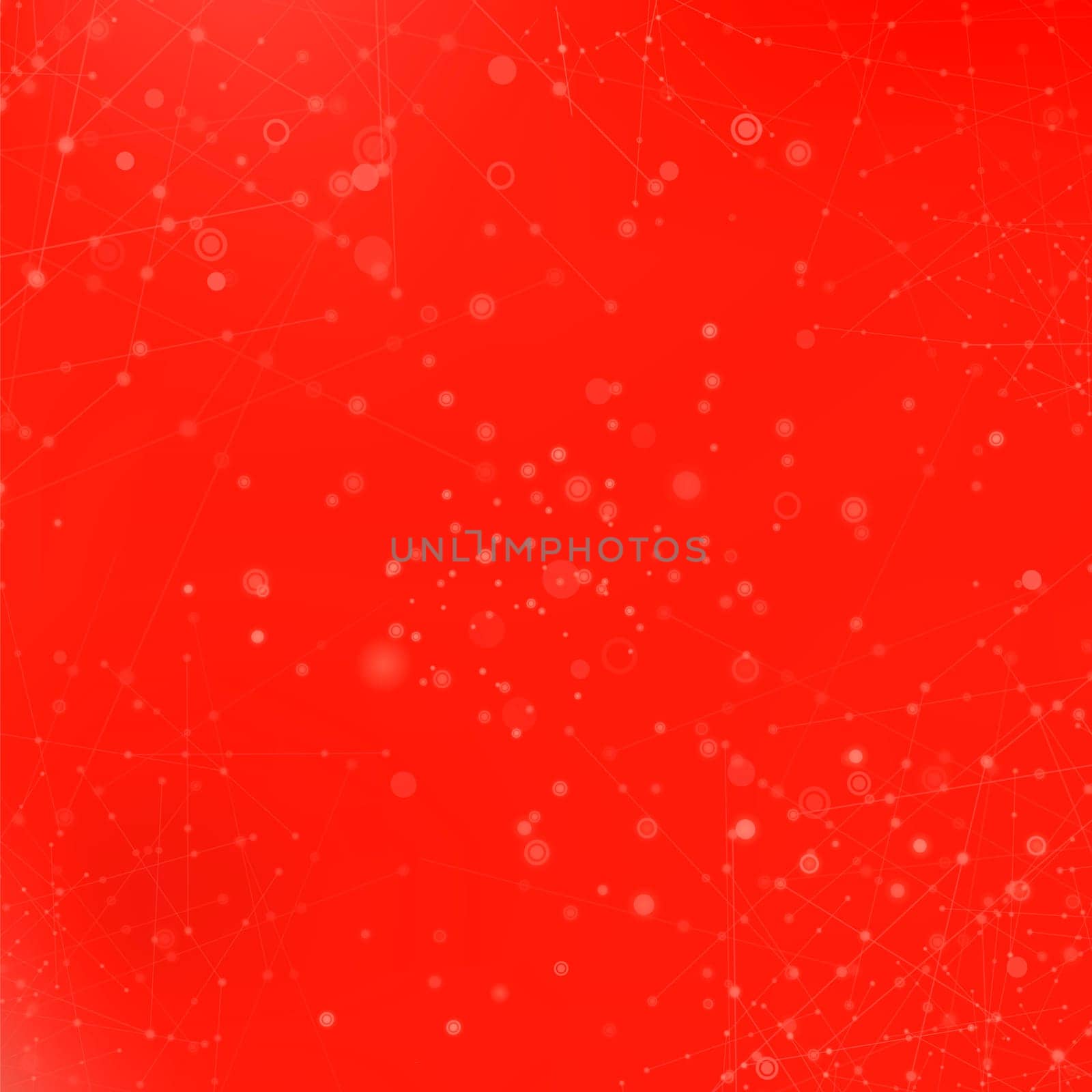 Red Technology Background with Particle, Molecule Structure. Genetic and Chemical Compounds. Communication Concept. Space and Constellations.