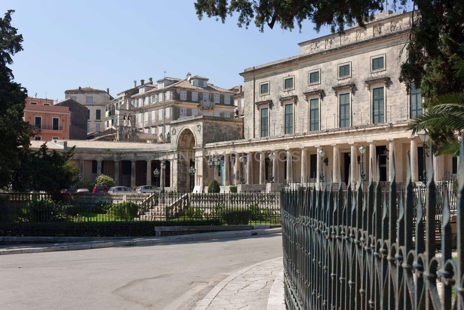 View of the Palace of St. Michael and St. George in Corfu