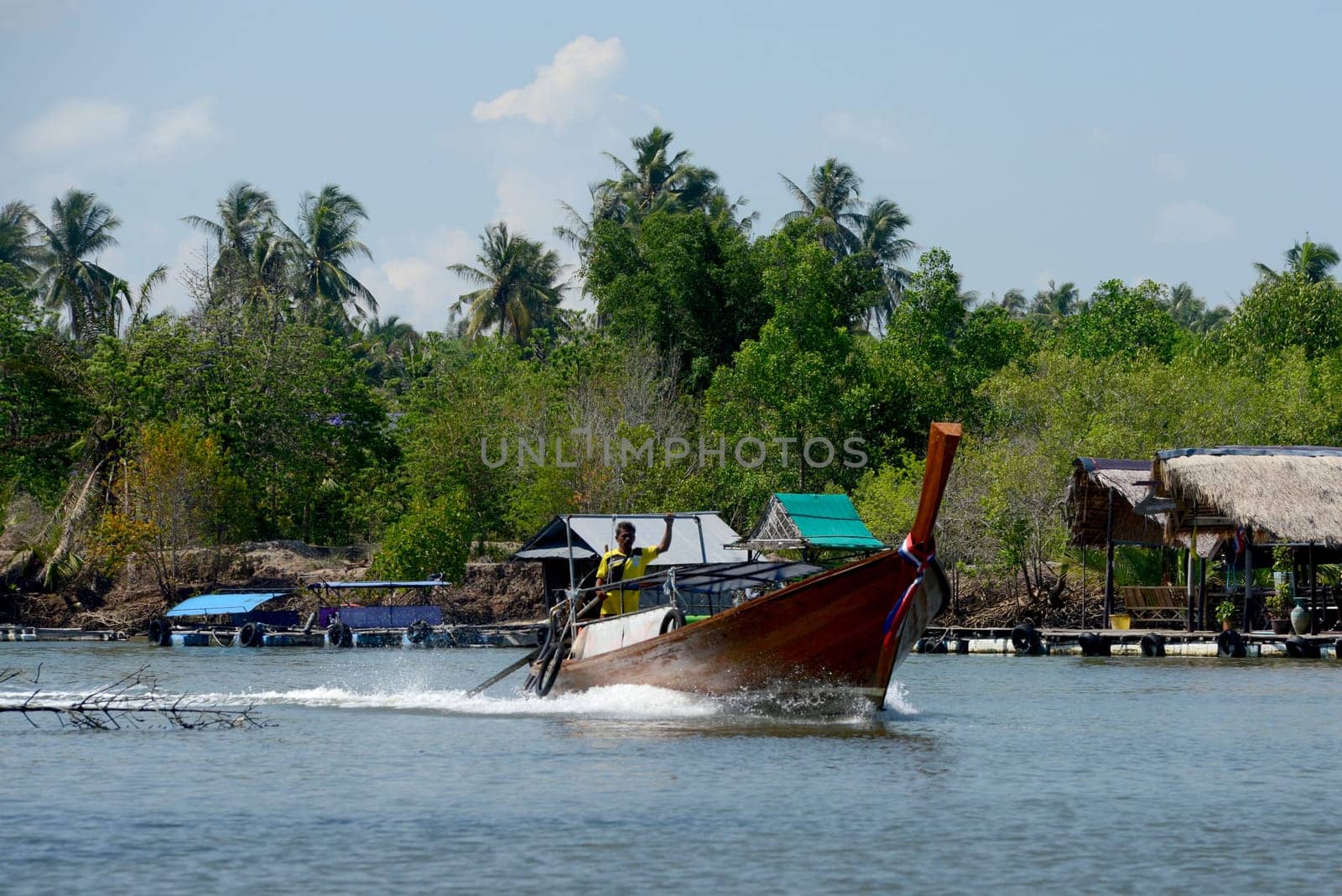 A fishing Village on a lagoon near the City of Krabi on the Andaman Sea in the south of Thailand.