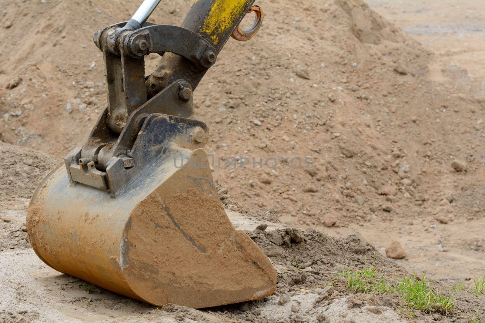 Excavator shovel in use