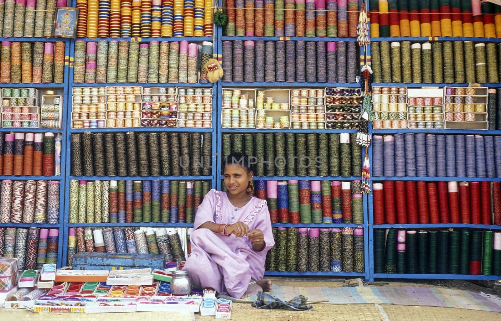 a shop in the market in the town of anjuan in the province Goa in India.