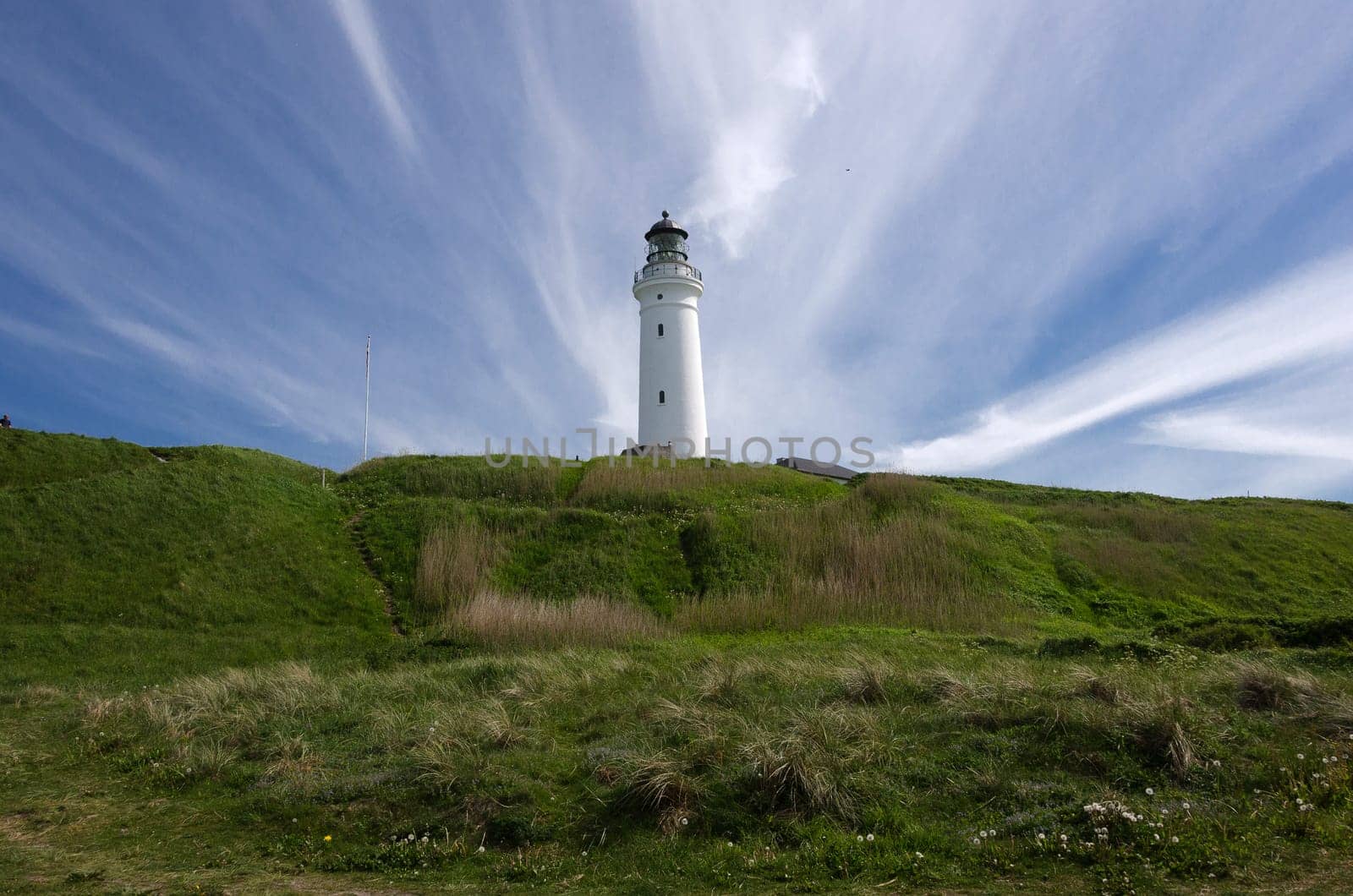 the beutiful lighthouse in Hirtshals Denmark a beutiful day