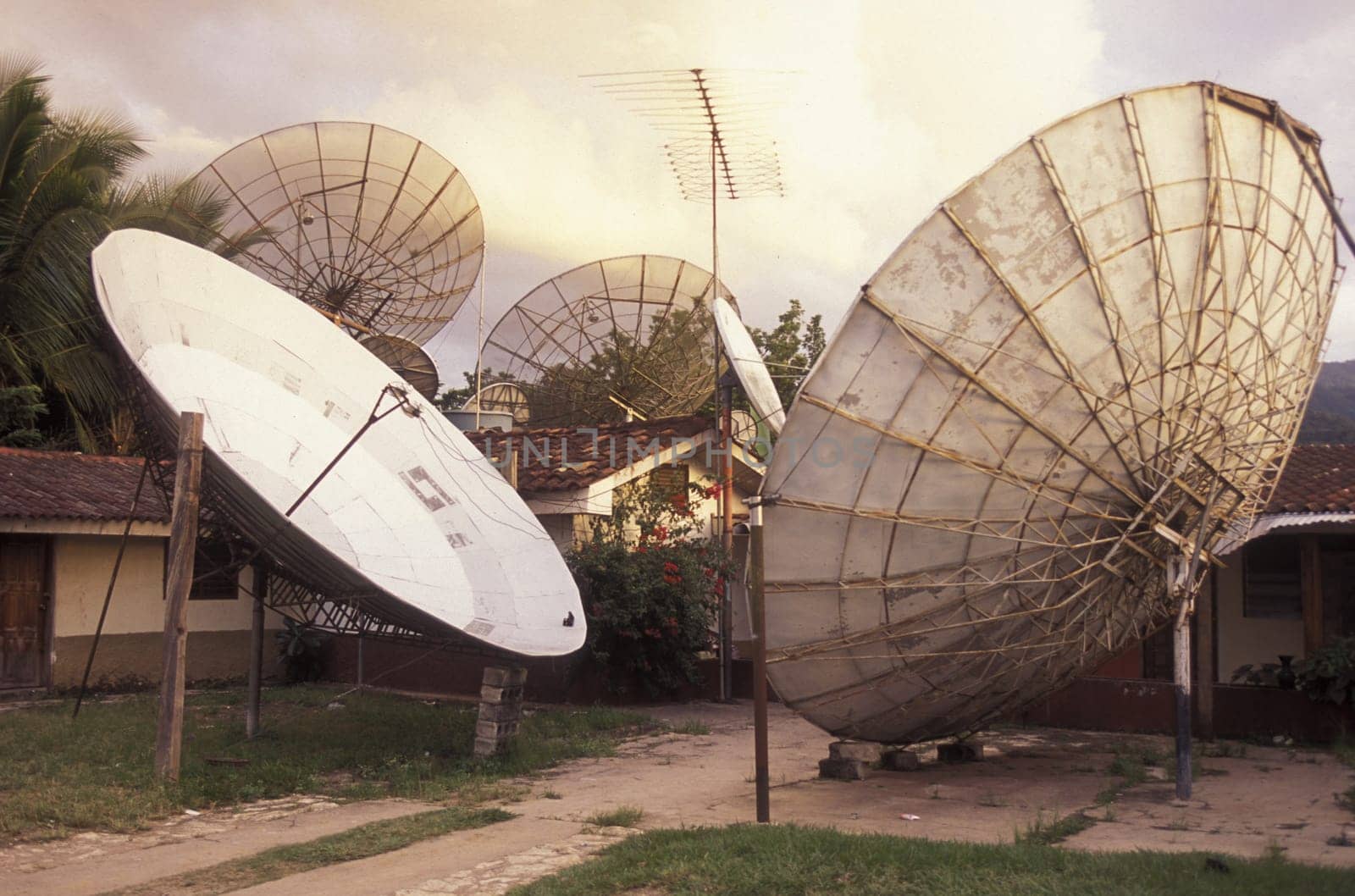 communication in the old town of the city Copan in Honduras in Central America