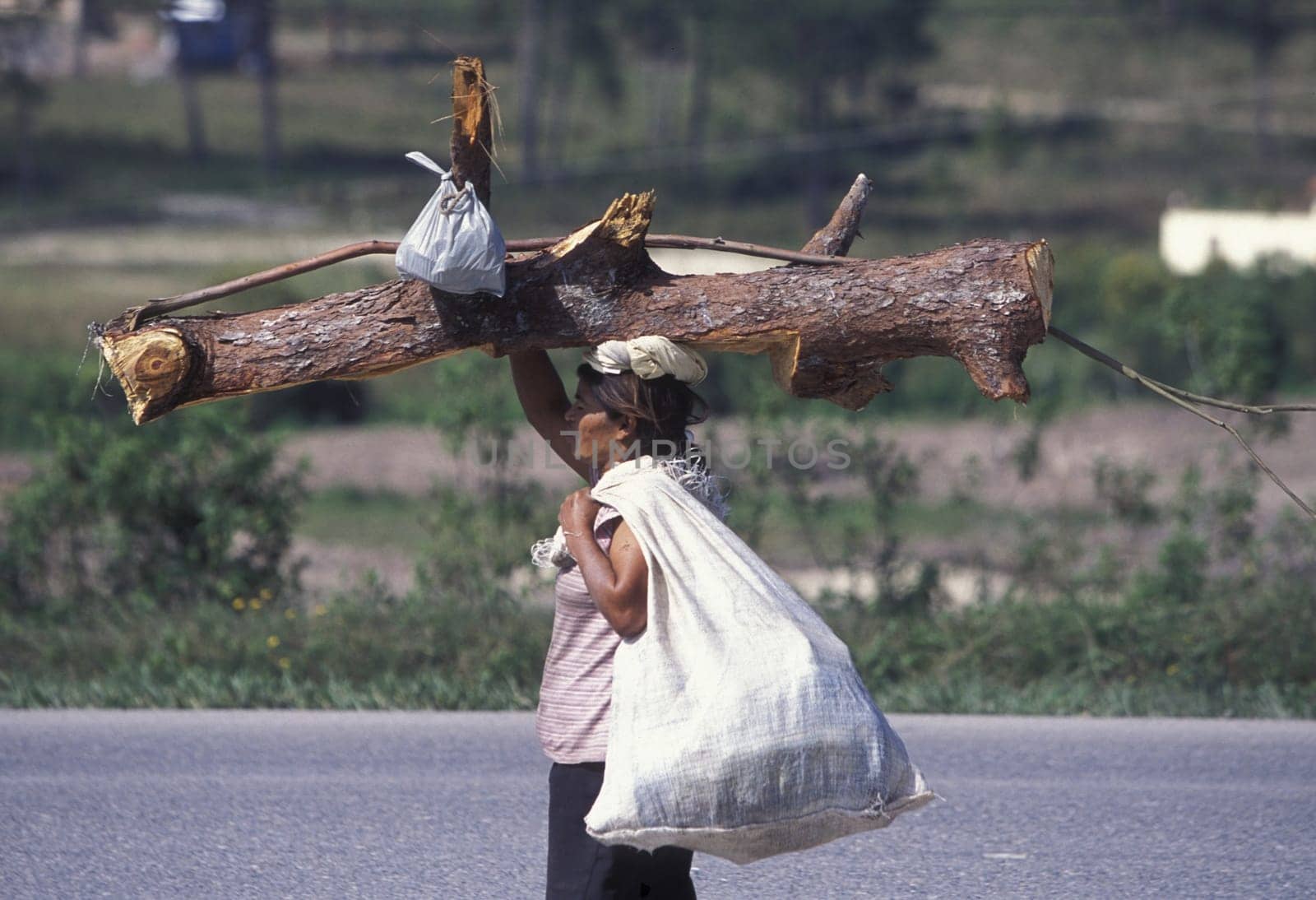 a women at the Village of Gracias in Honduras in Central America