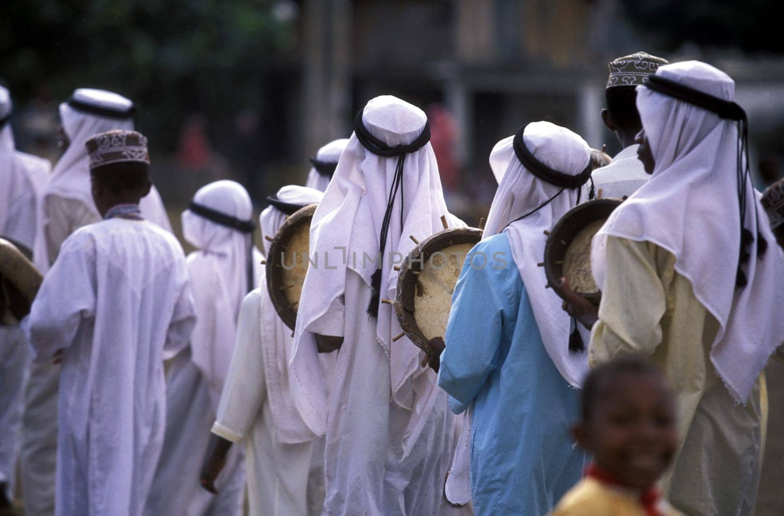 a wedding ceremony in the city of Moutsamudu on the Island of Anjouan on the Comoros Ilands in the Indian Ocean in Africa.