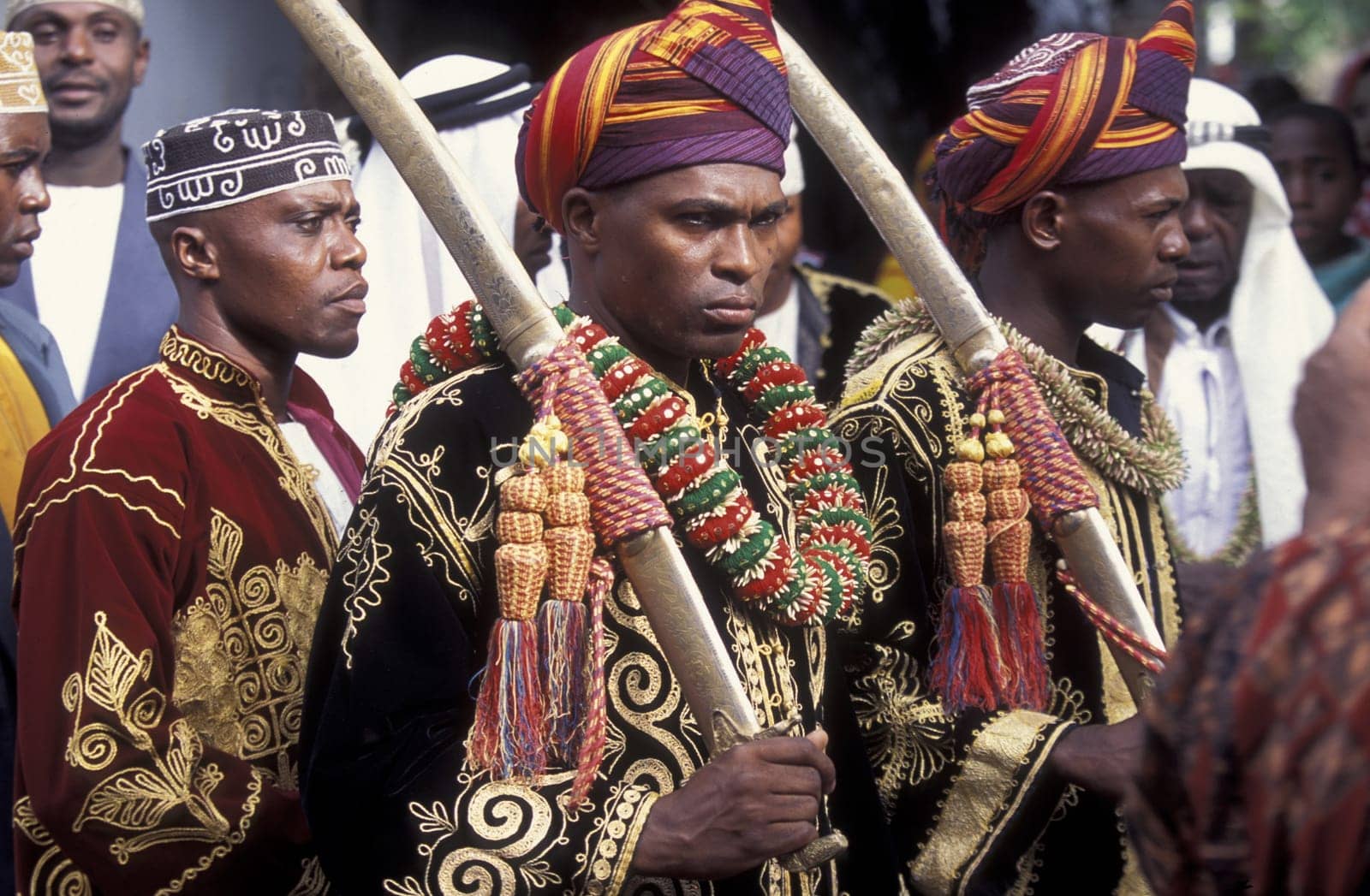 a wedding ceremony in the city of Moutsamudu on the Island of Anjouan on the Comoros Ilands in the Indian Ocean in Africa.