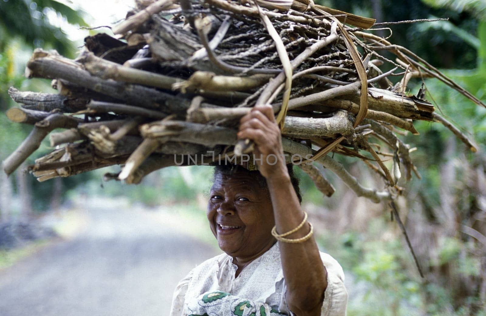 a woman in the city of Moutsamudu on the Island of Anjouan on the Comoros Ilands in the Indian Ocean in Africa.