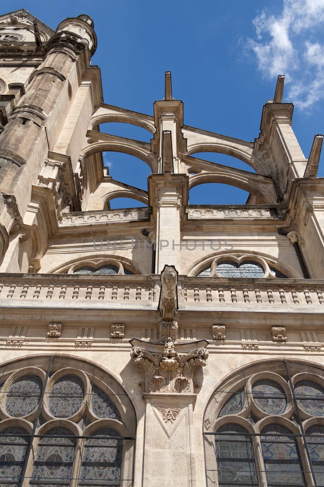 facade of the Parisian church St Eustache