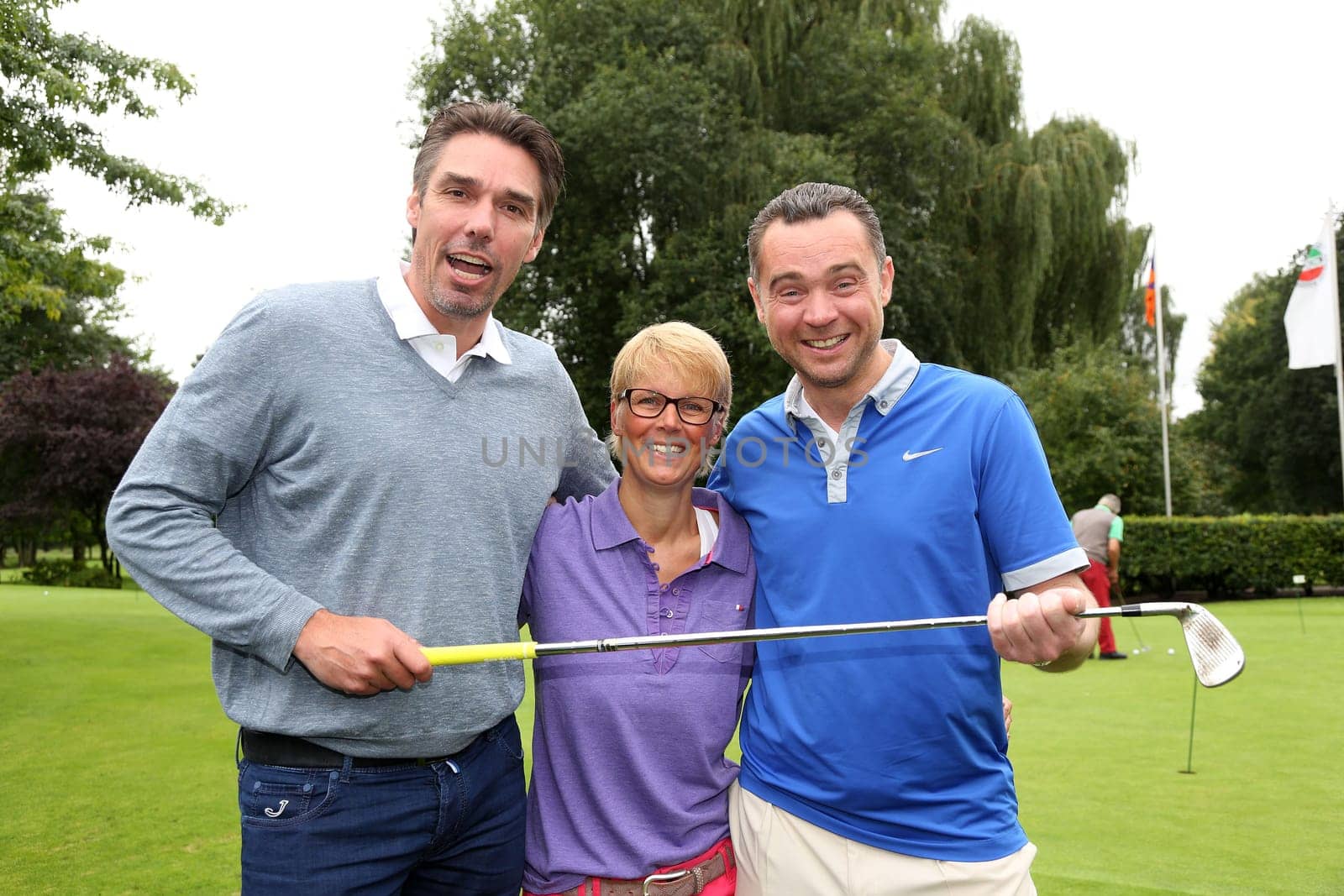 michael stich,natalie kowalke and dirk kowalke,.fischereihhafen golf trophy cup 2016 charity golf on wendlohe favor of uwe_seeler foundation in hamburg on 05.09.2016