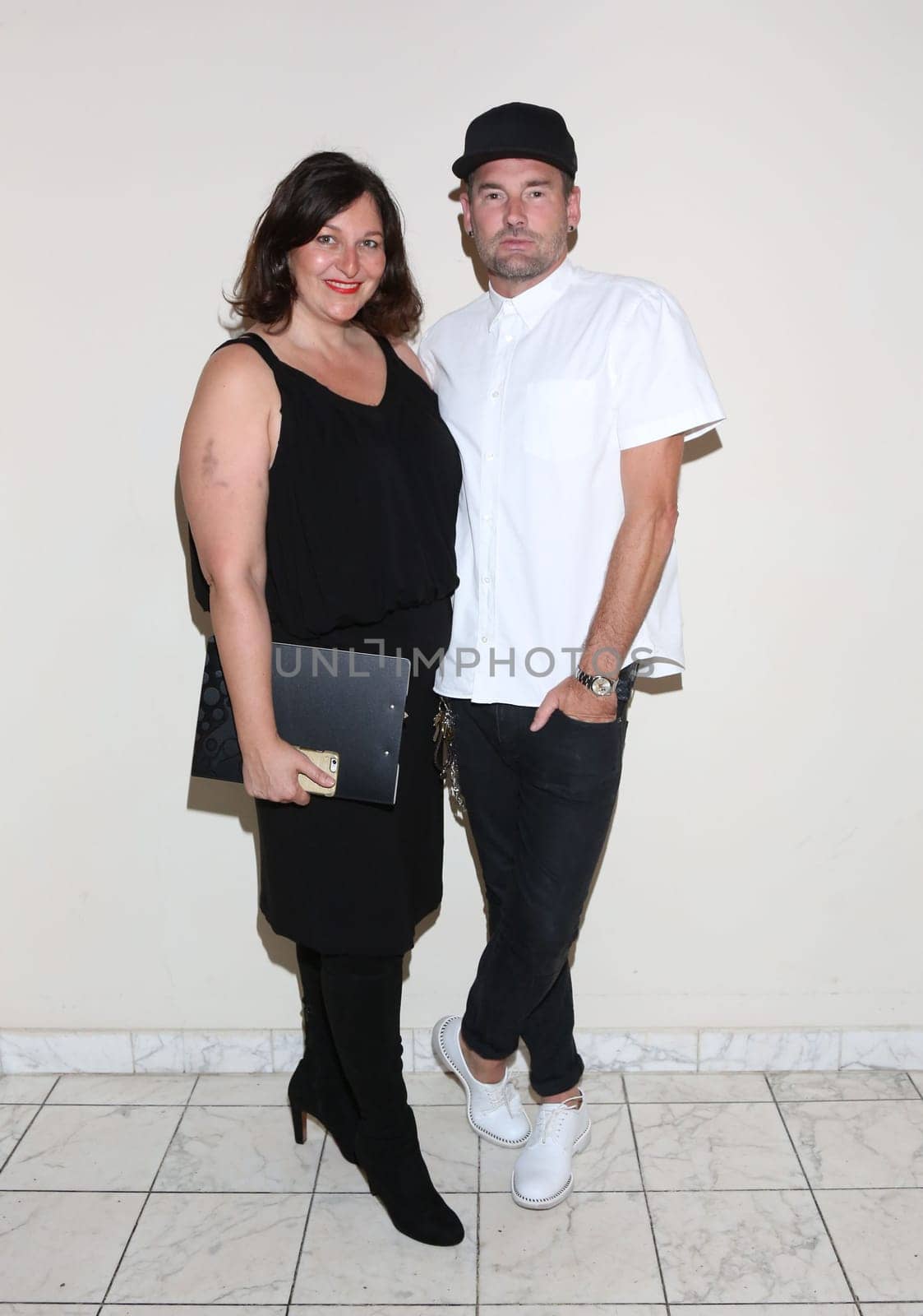 Anna Jill Luepertz and Michael Michalsky,. Luepertz meets Falckenberg at Artweek Berlin on 14.09.2016