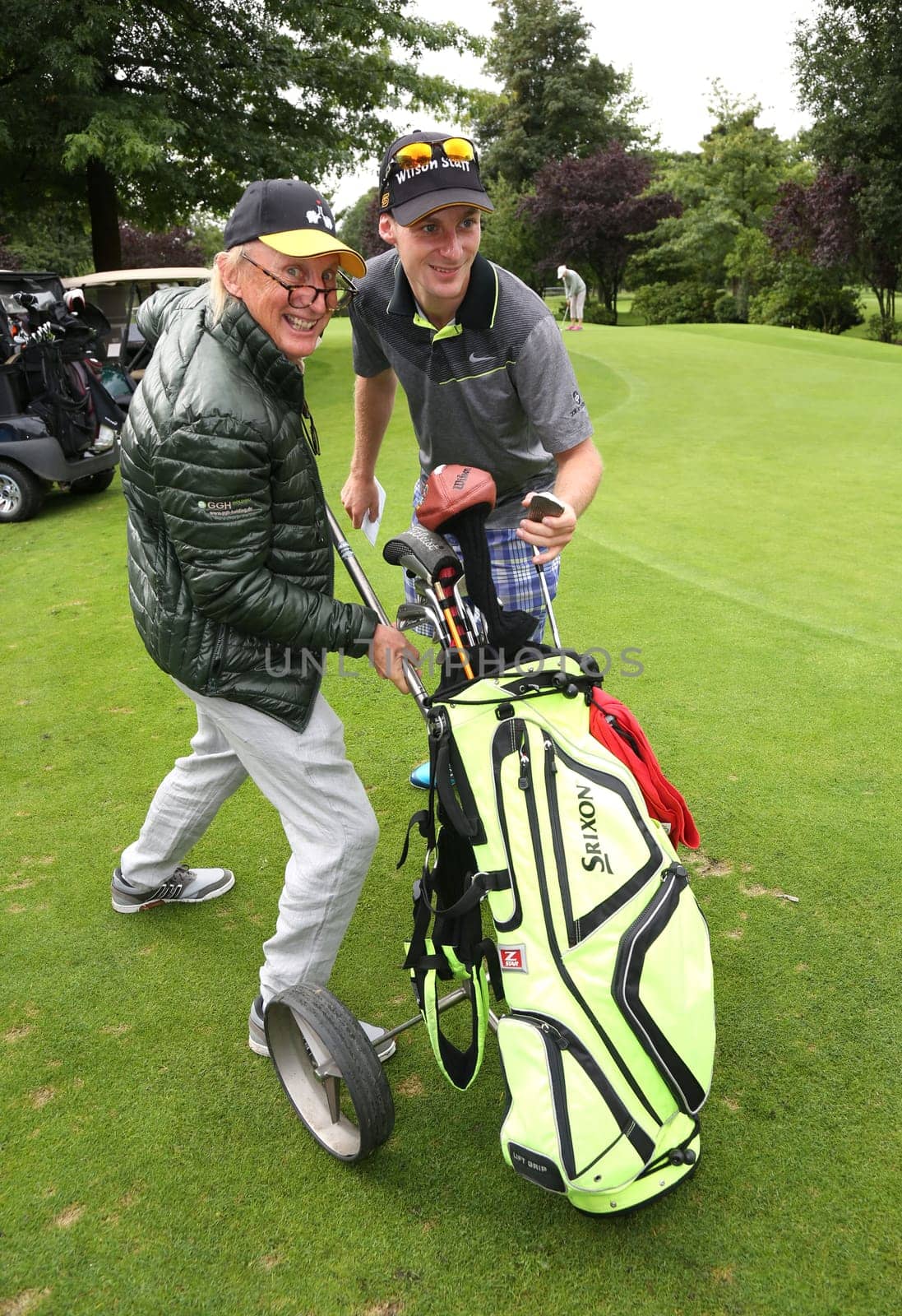 otto waalkes with son benjamin,.fischereihhafen golf trophy cup 2016 charity golf on wendlohe favor of uwe_seeler foundation in hamburg on 05.09.2016