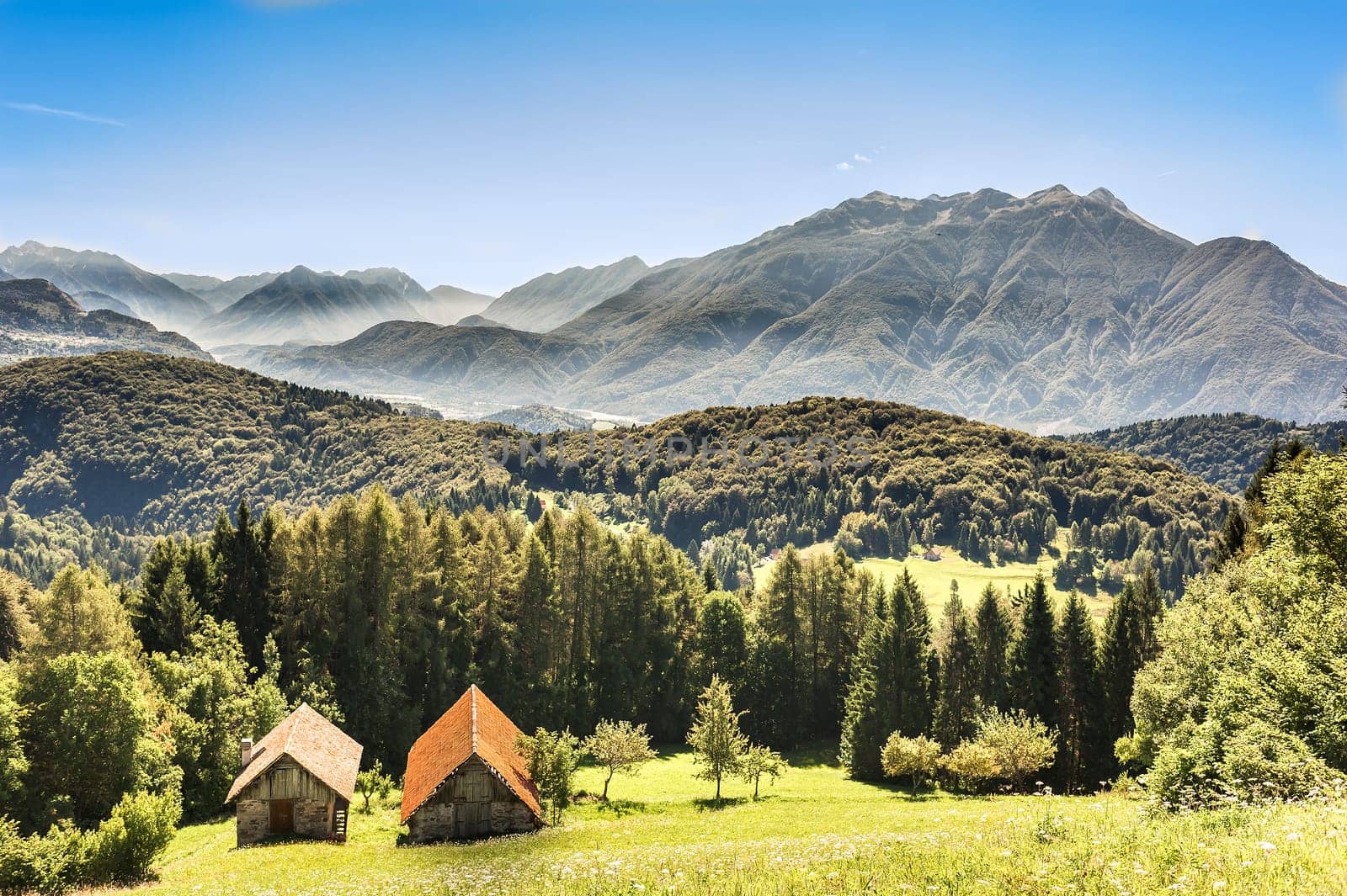 Mountain landscape  in the Friulian  Alps ,  Italy