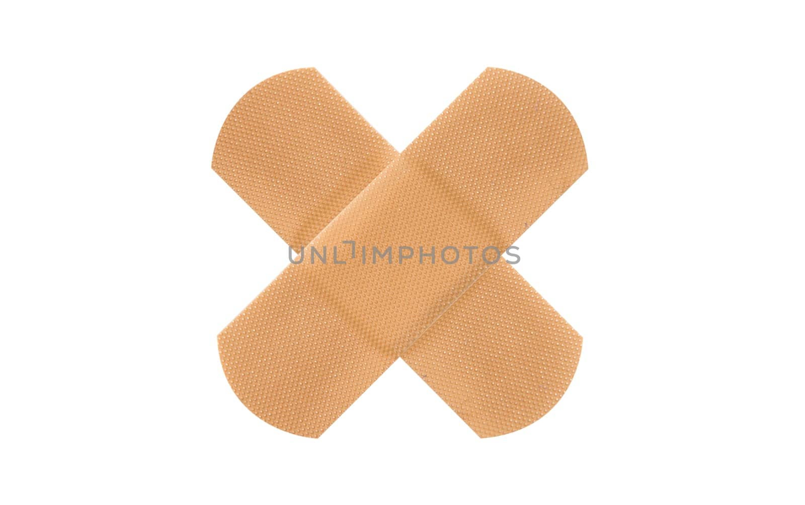 x sign adhesive plaster isolated on white background