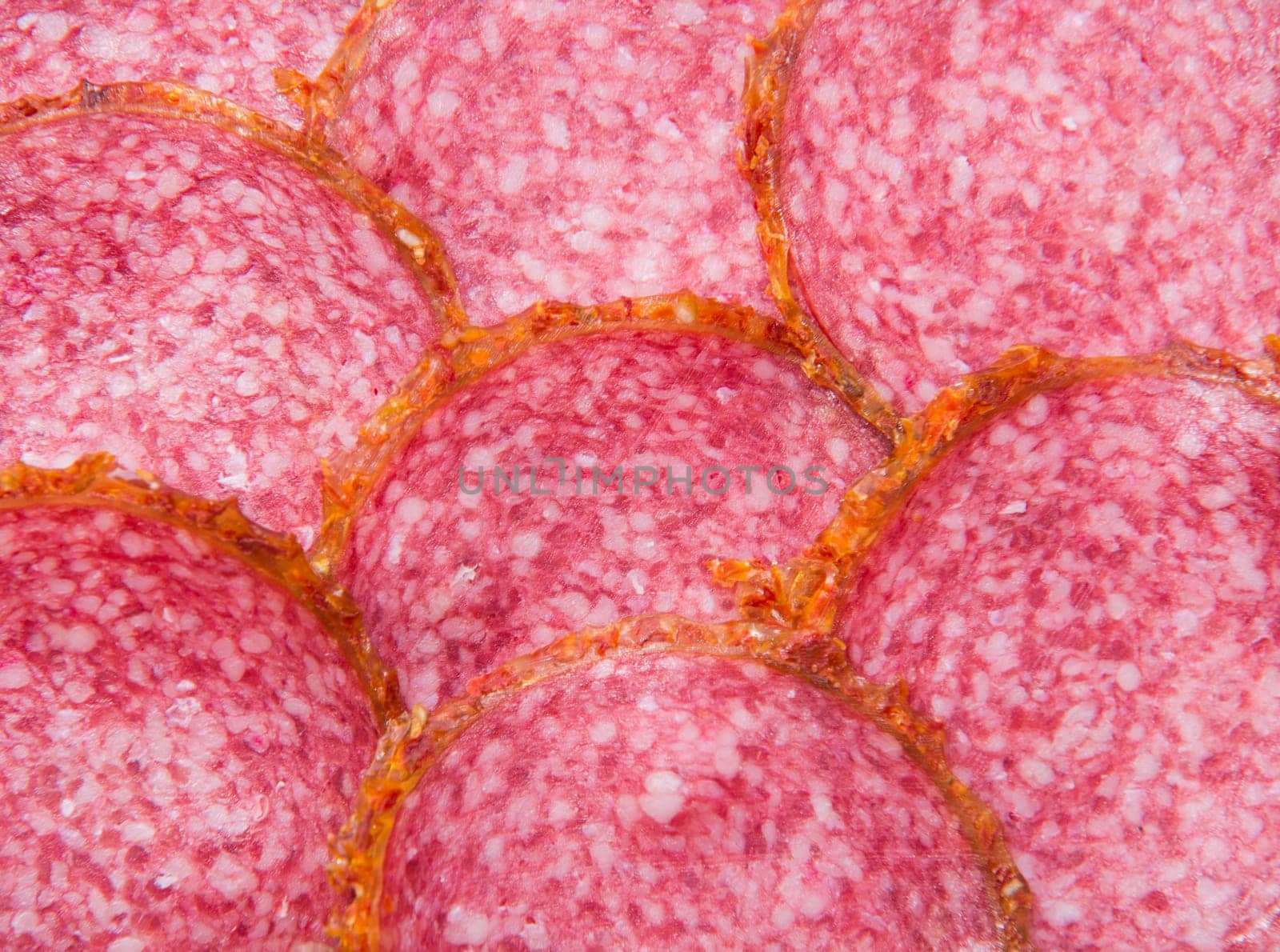 salami sausage background or texture