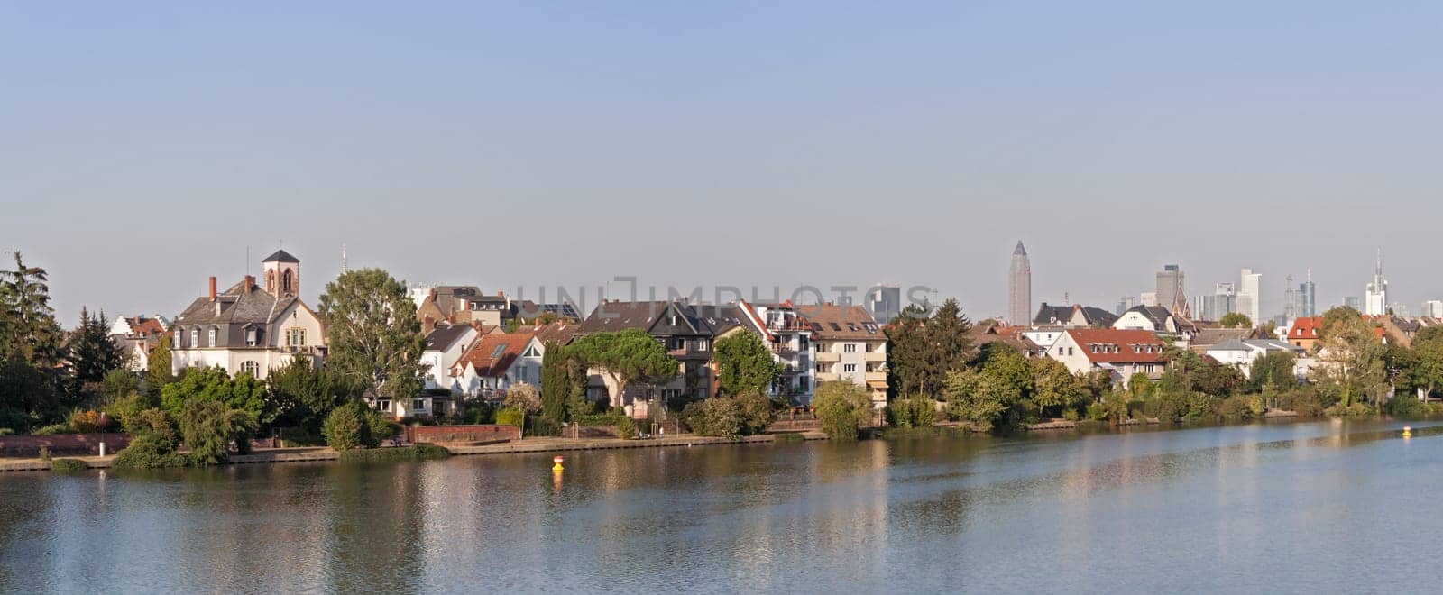 the banks of the main river in Frankfurt Griesheim