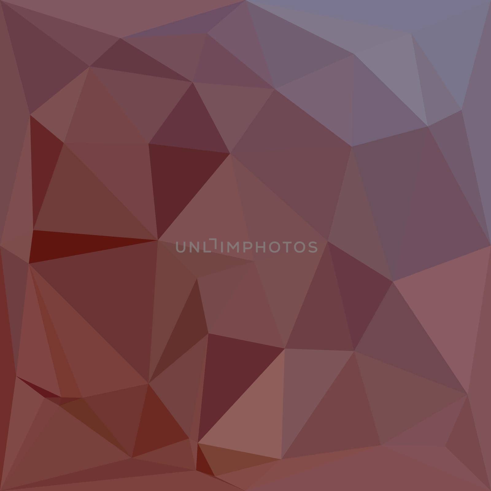 Low polygon style illustration of an indian red abstract geometric background.