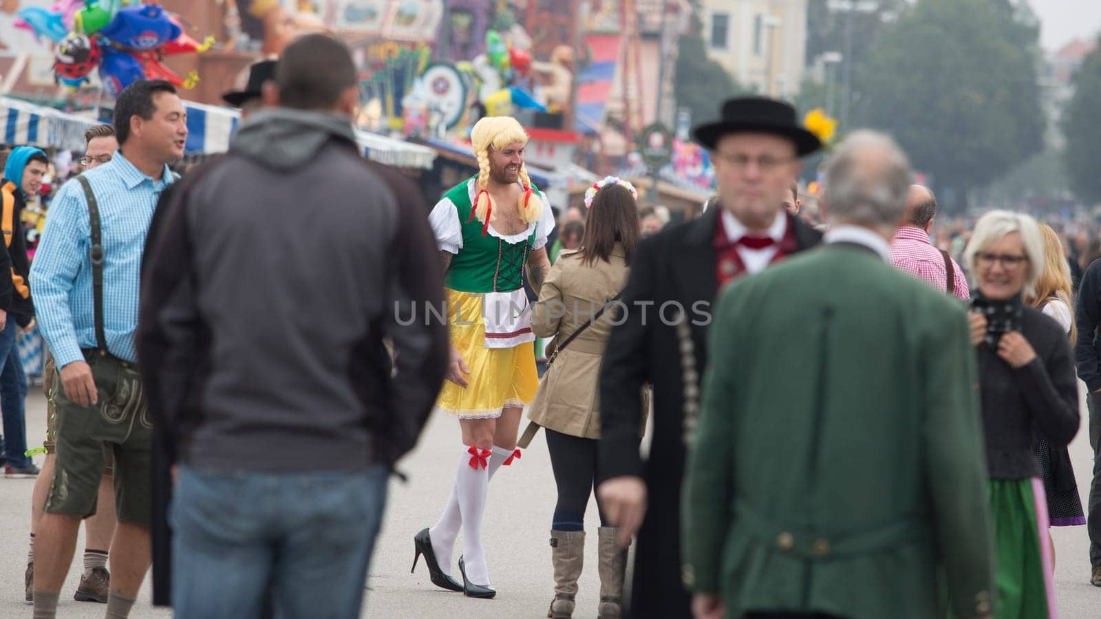Oktoberfest Munich. Today 21.September 2016..Finally good mood and weather.