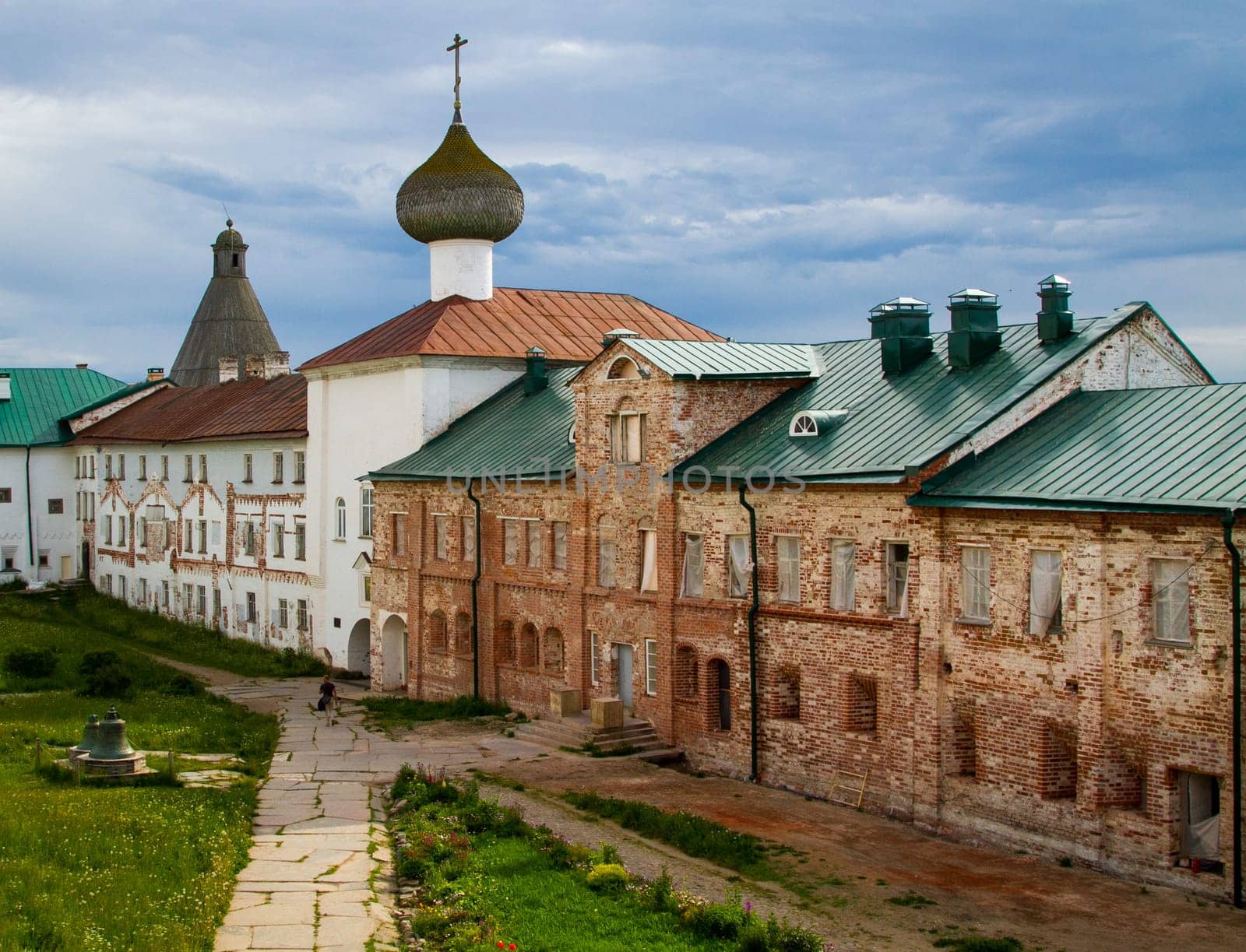 The ruins of the Solovetsky Monastery,Karelia,north of Russia.