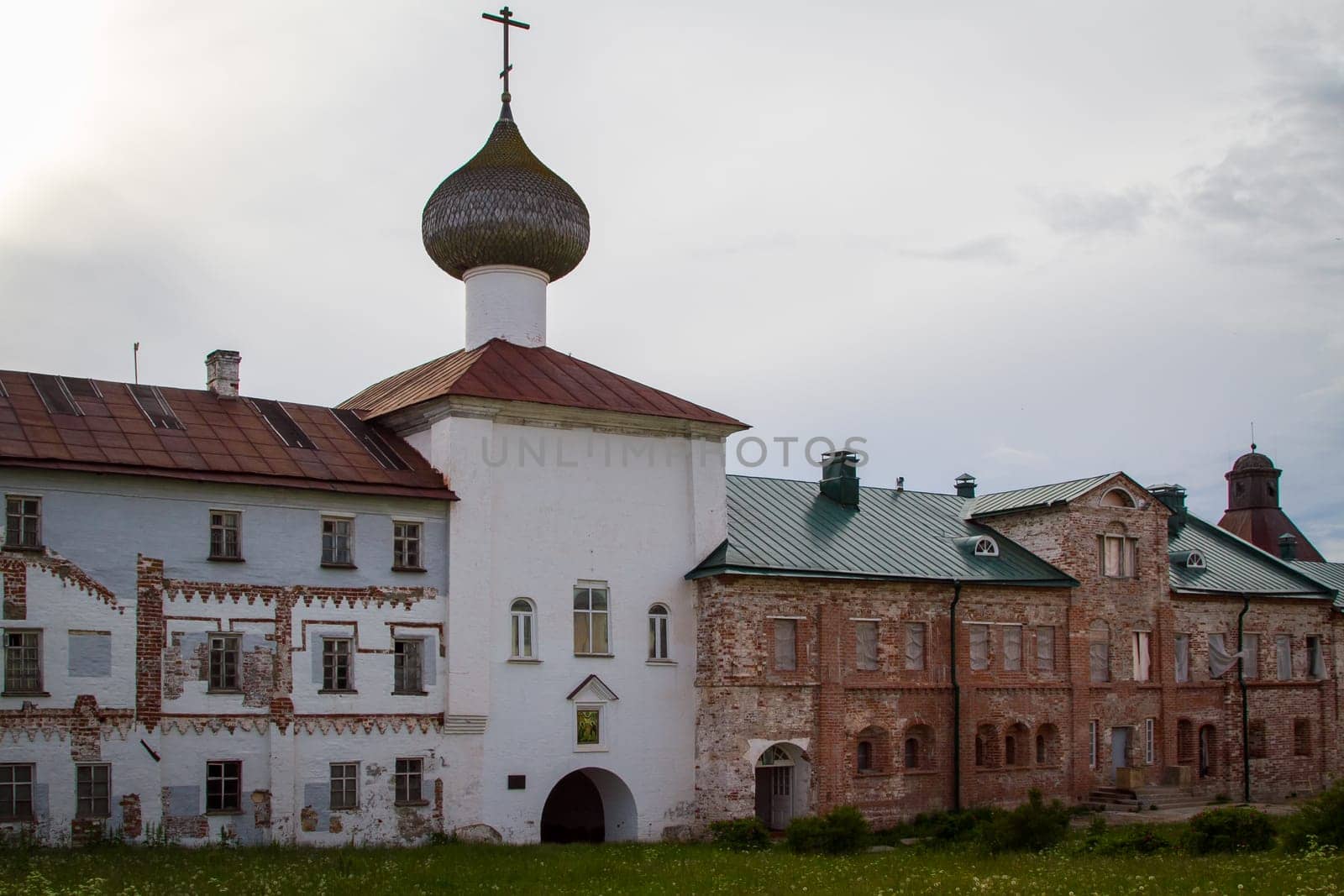 The ruins of the Solovetsky Monastery,Karelia,north of Russia.