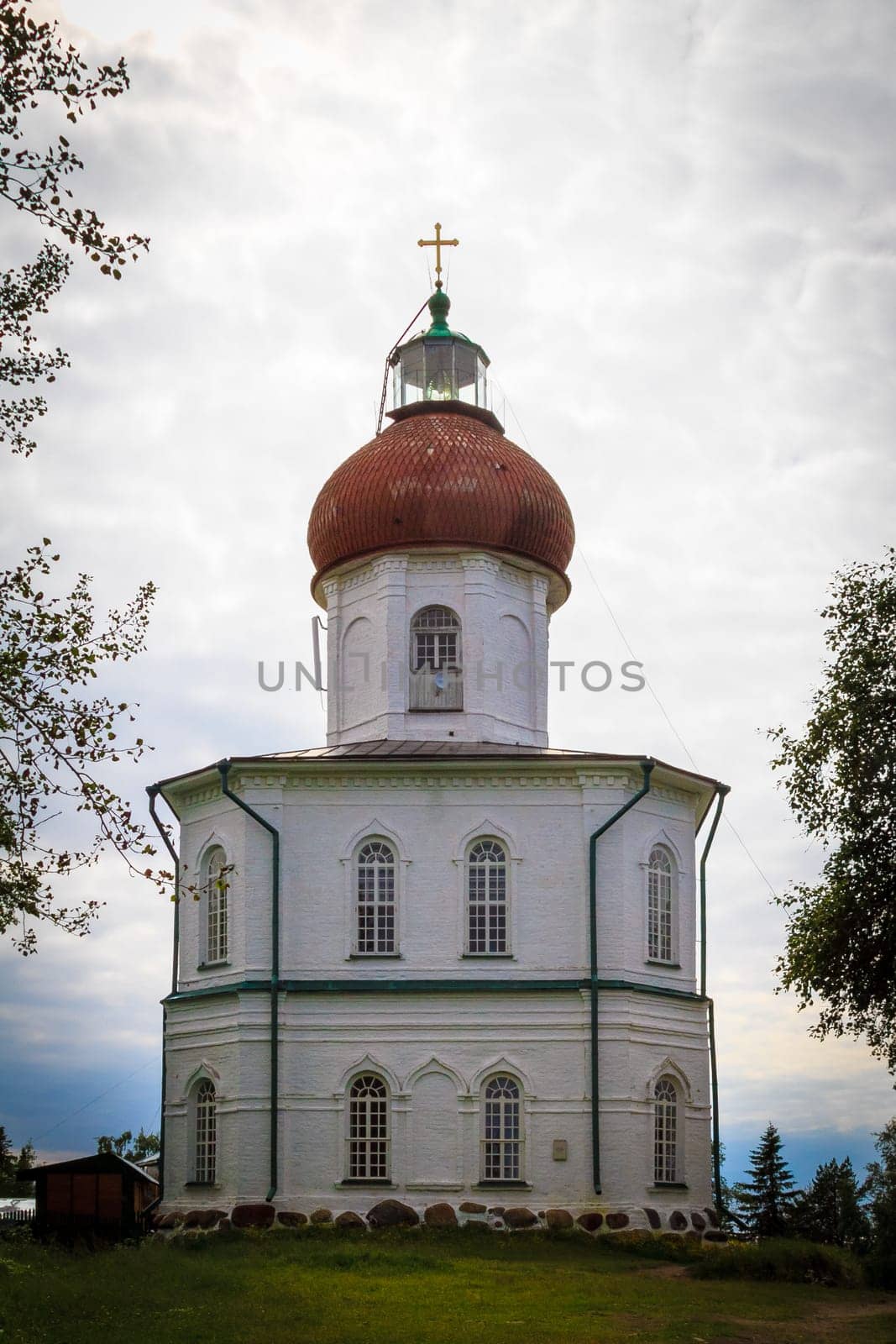 The Church of the Assumption of the Lord on Mount Sekirnaya,Solovki,north of Russia.