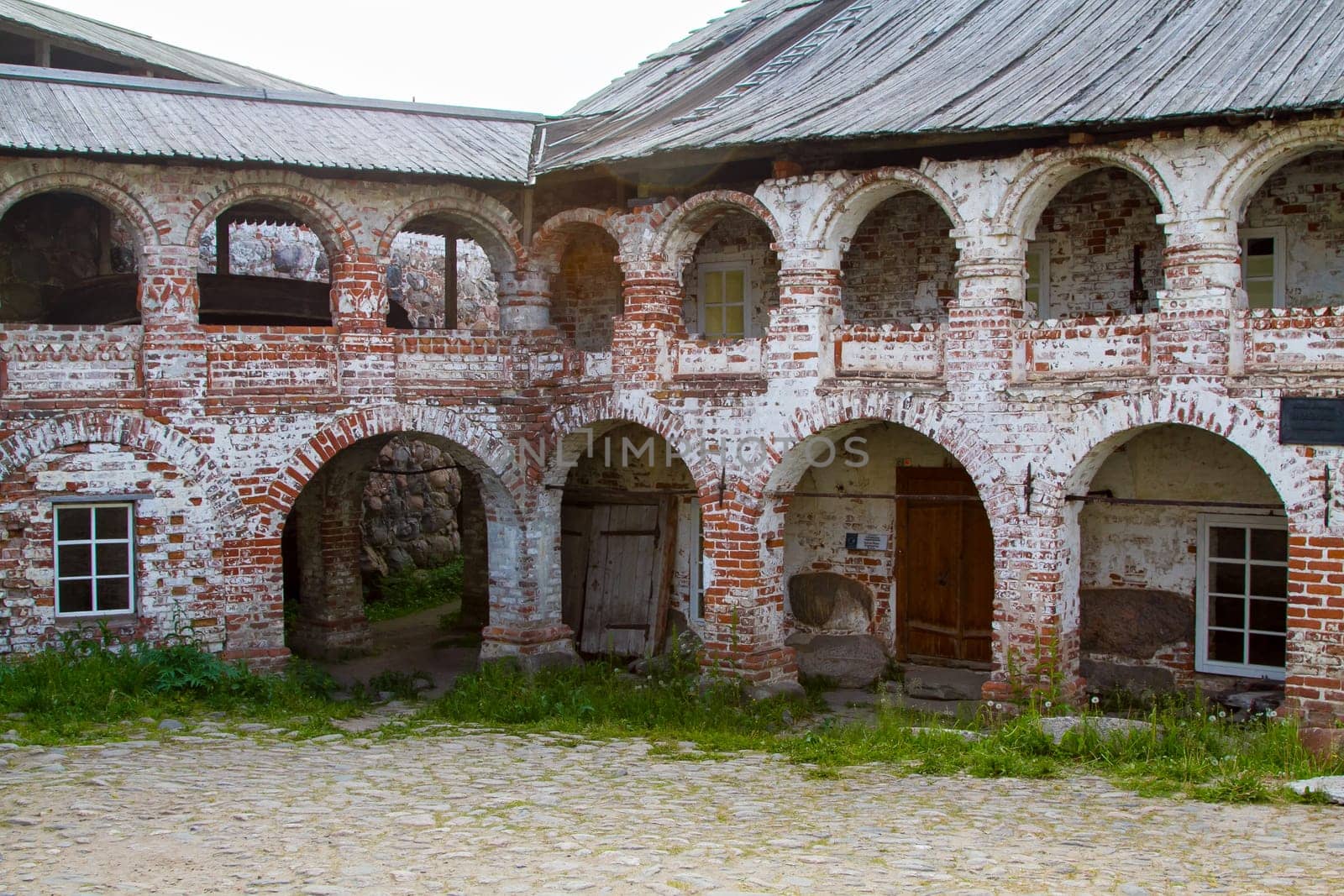 The ruins of the Solovetsky Monastery,Karelia,north of Russia.