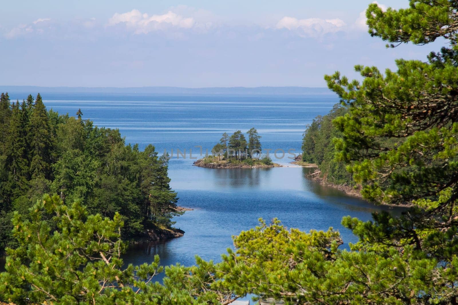 The view of Lake Ladoga. Karelia,Russia.