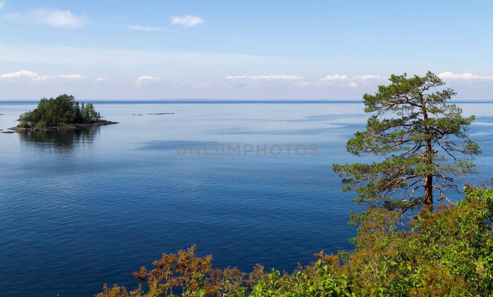 The view of Lake Ladoga. Karelia,Russia.