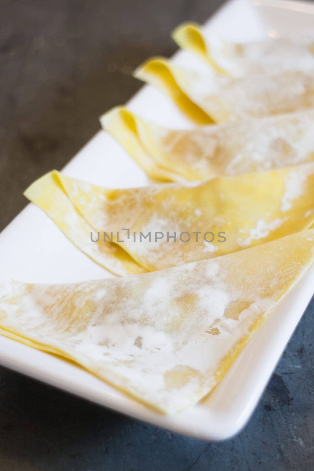 Ready to casting of homemade stuffed dumplings, stock photo