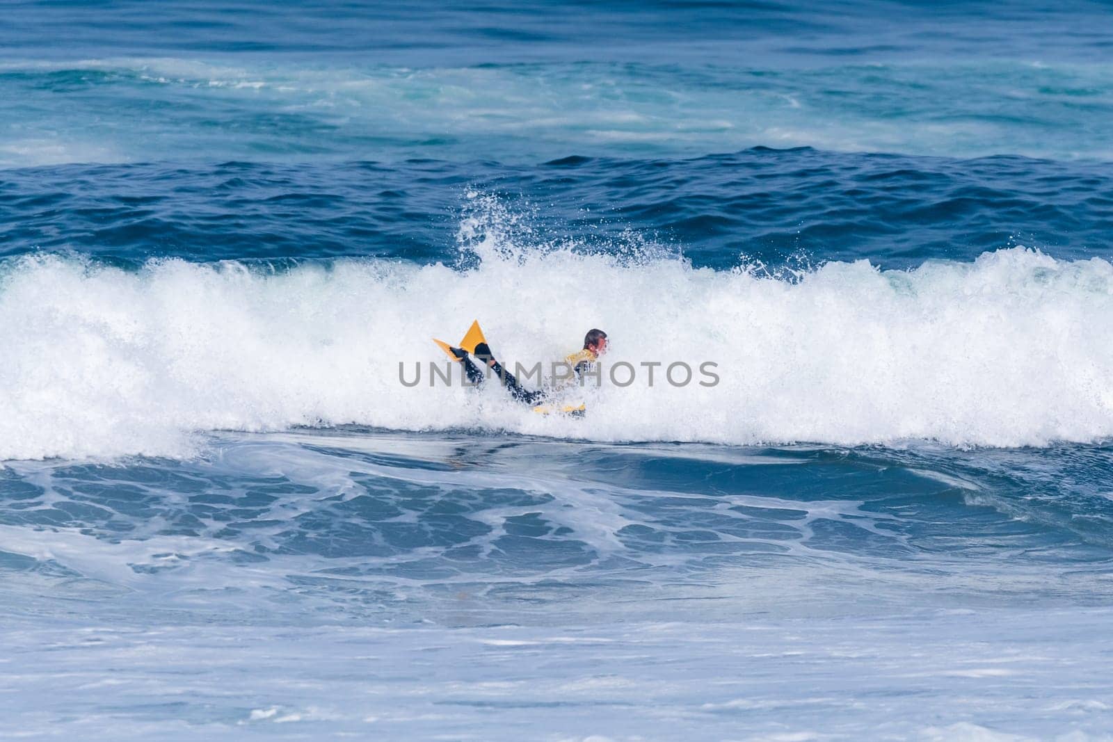 VIANA DO CASTELO, PORTUGAL - SEPTEMBER 22, 2016: Maxime Castillo (FRA) during  the Viana World Bodyboard Championship 2016.