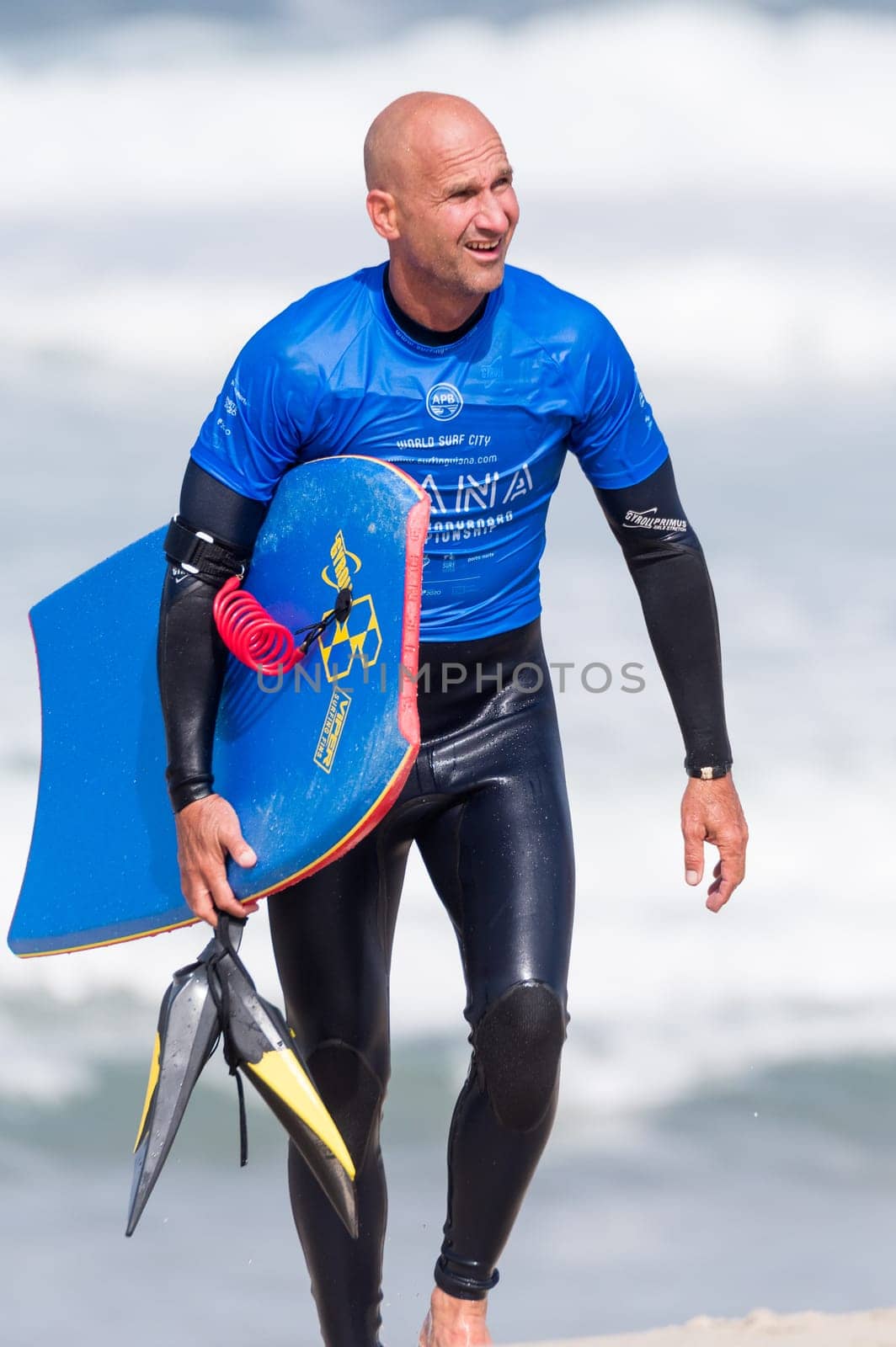 VIANA DO CASTELO, PORTUGAL - SEPTEMBER 22, 2016: Mike Stewart (HAW) during  the Viana World Bodyboard Championship 2016.